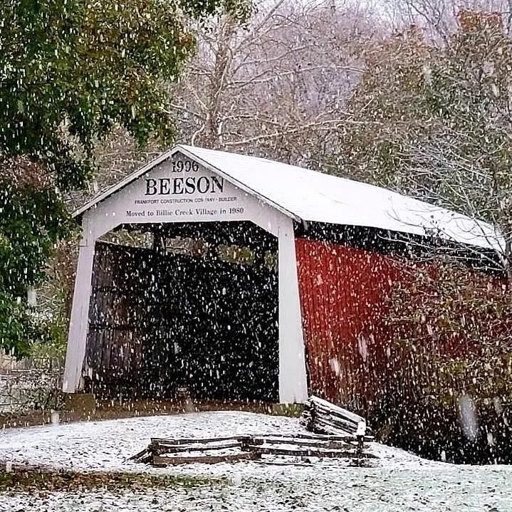 Oh, the weather outside is delightful ❄️ First snow in Parke County! #ParkeCounty