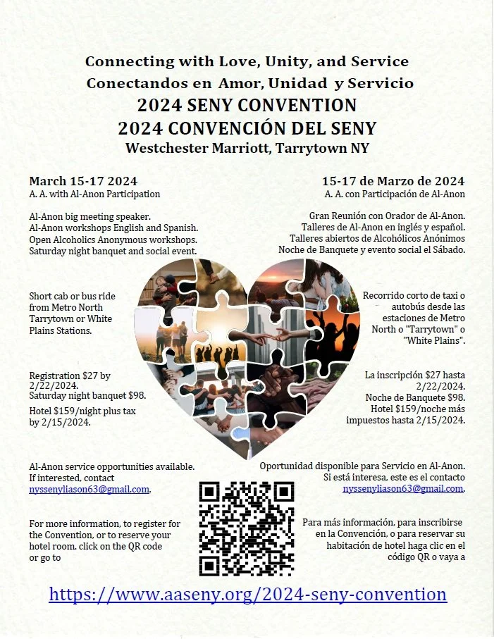 NYC Intergroup calendar of Al-Anon related events. — NYC Al-Anon