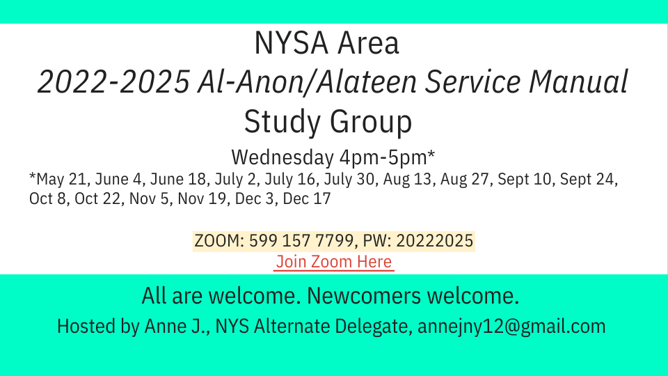 NYSA Area Service Manual Study