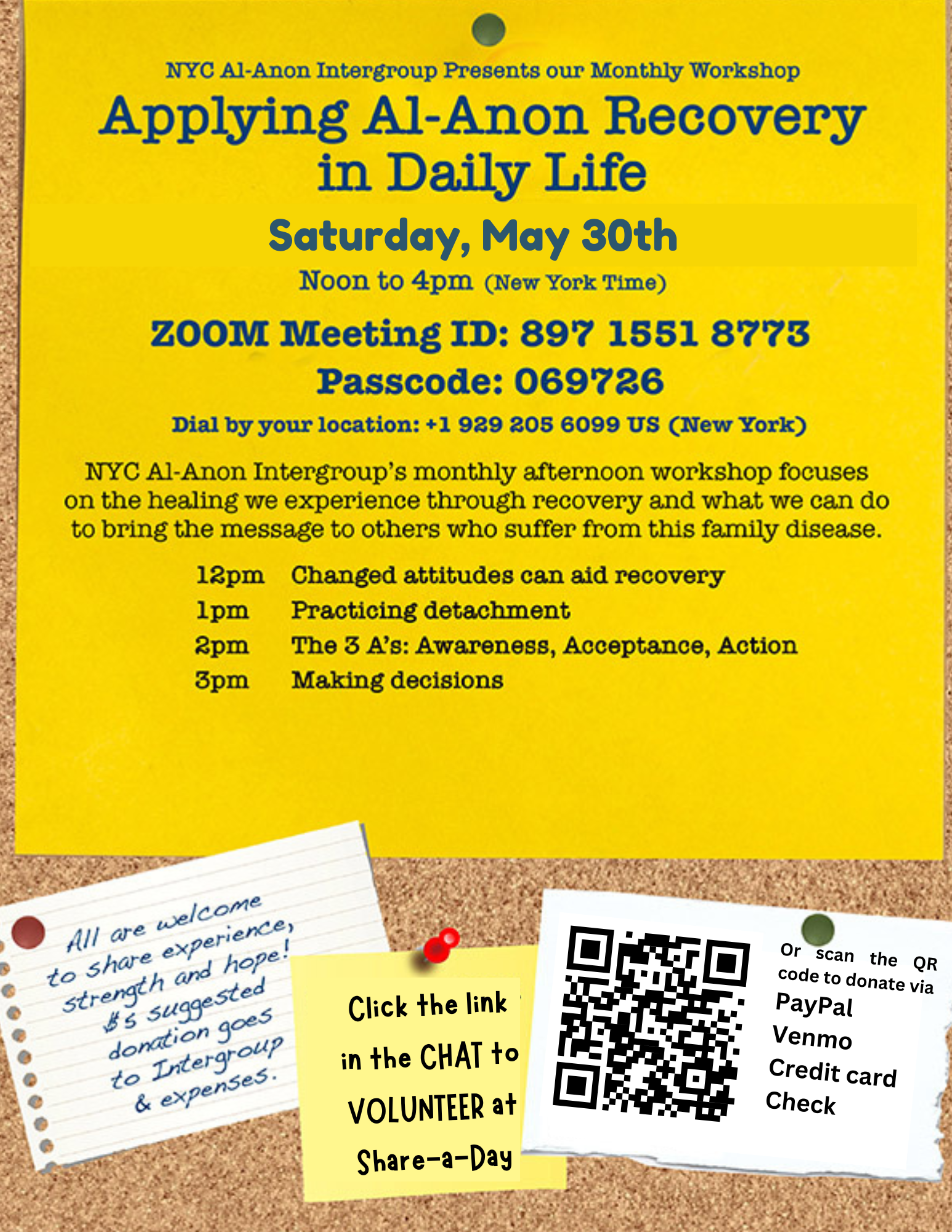 Share-a-Day Workshop: Applying Al-Anon Recovery in Daily Life (Zoom)