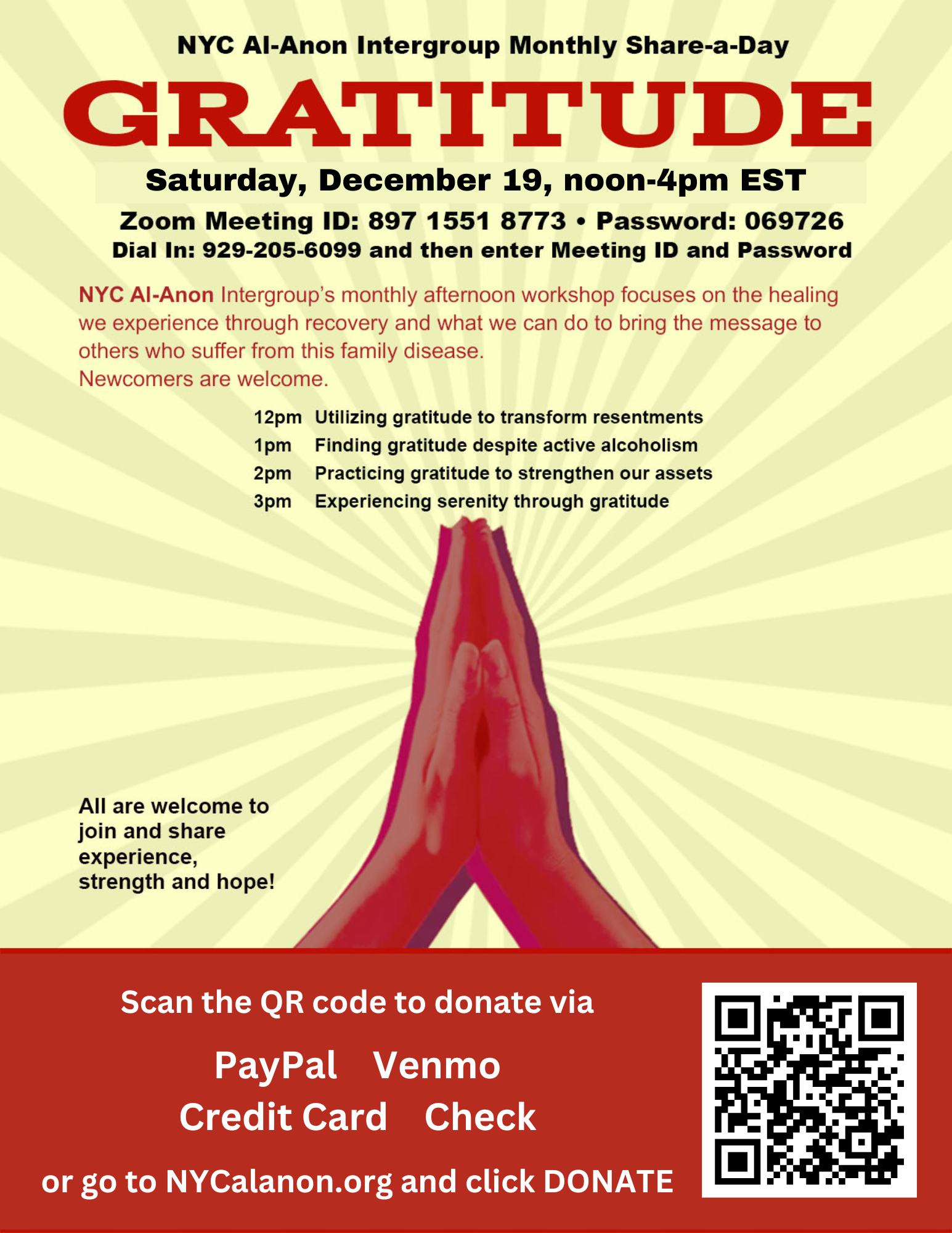 Share-a-Day Workshop: Gratitude (Zoom)