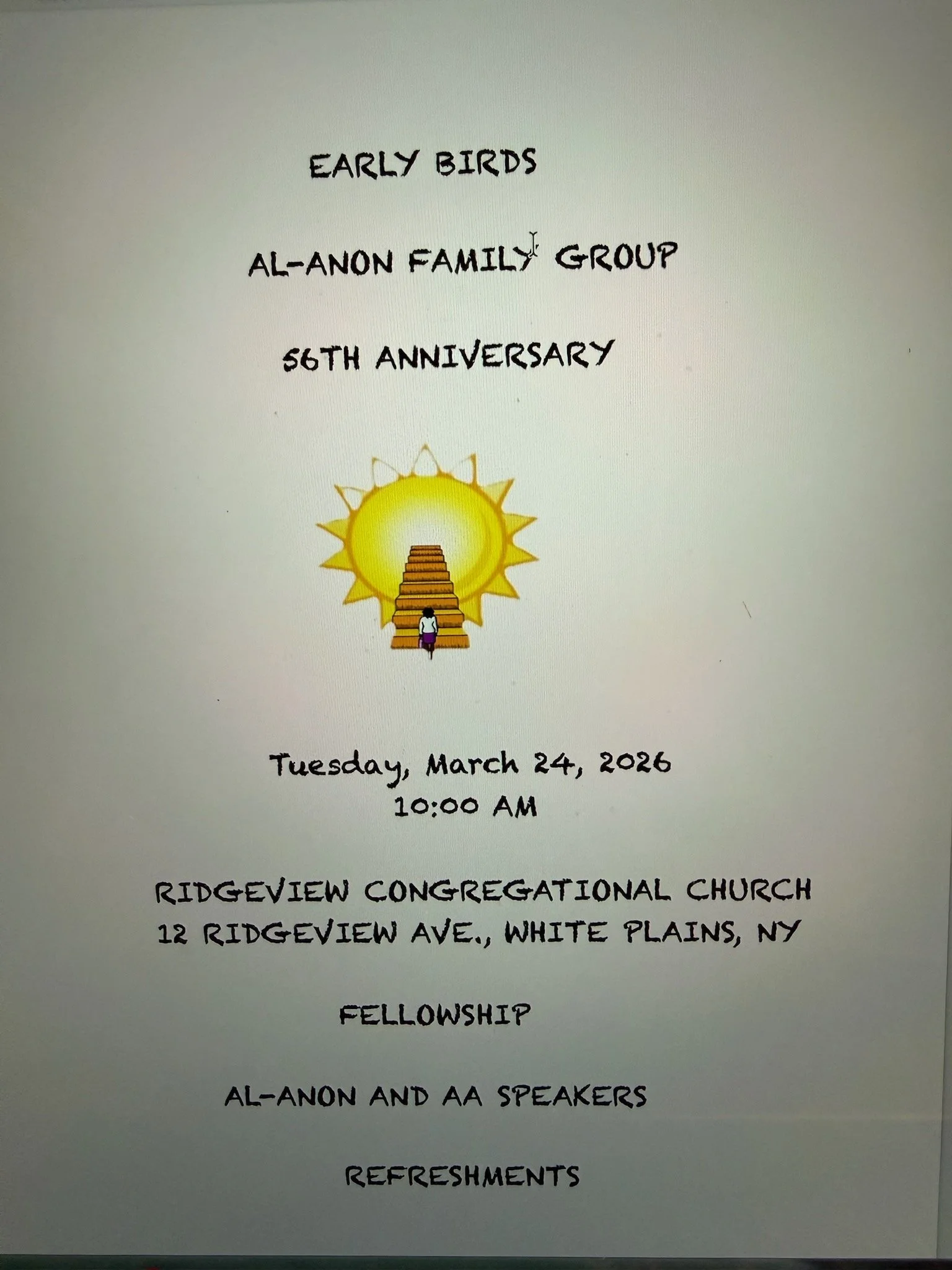 Early Birds 56th Anniversary Meeting