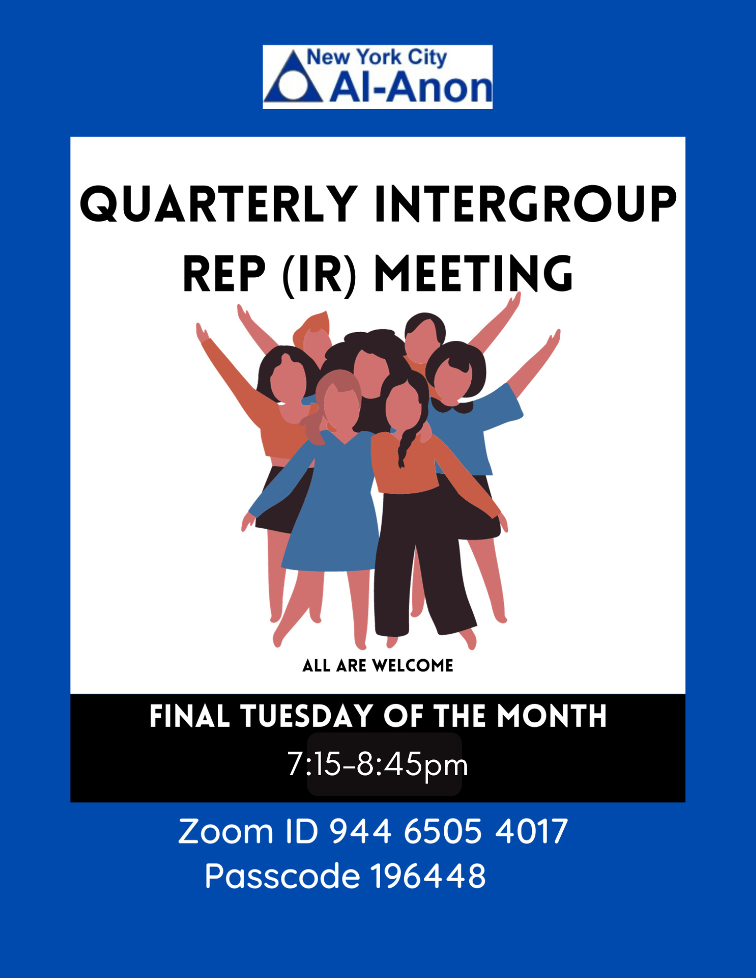 Intergroup Representative (IR) meeting (Zoom)