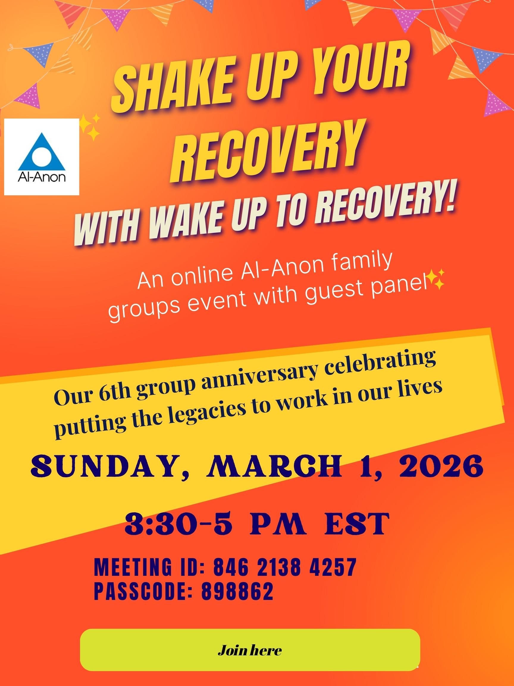 Wake Up to Recovery 6th Anniversary Celebration
