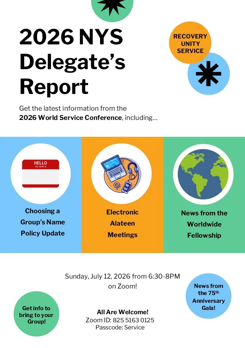 Delegate's Report meeting (Zoom)