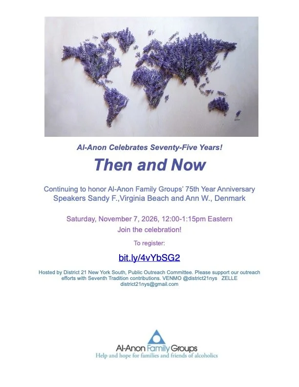 Al-Anon Celebrates Seventy-Five Years! (Zoom)