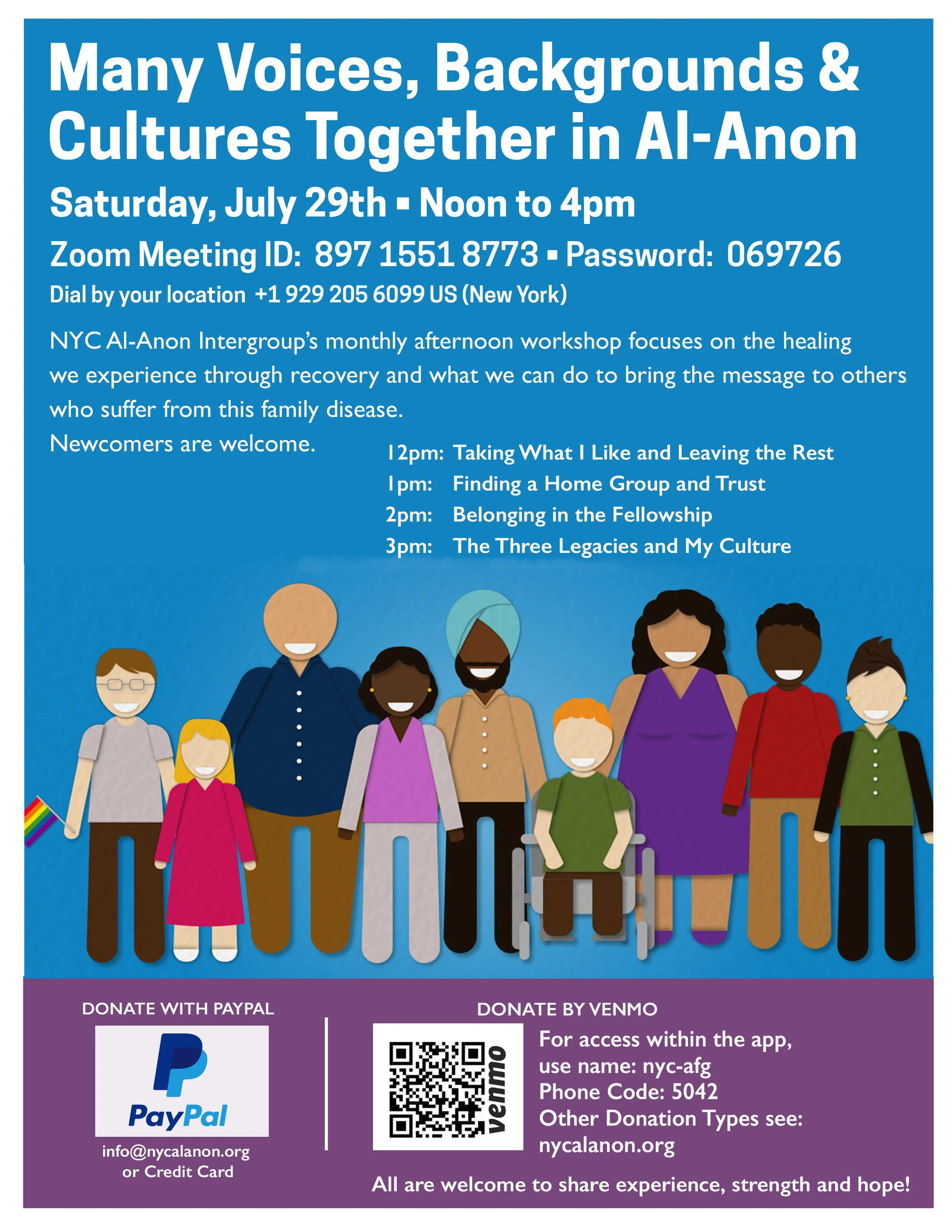 ShareaDay (Share Day) is NYC Intergroup’s monthly virtual