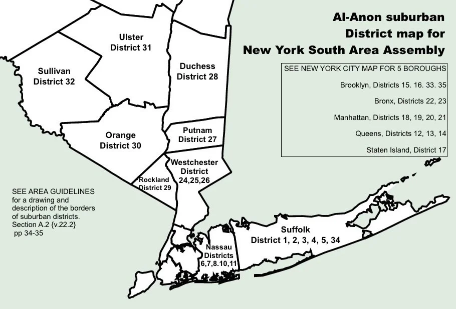 NY South Area Maps — NYC AlAnon