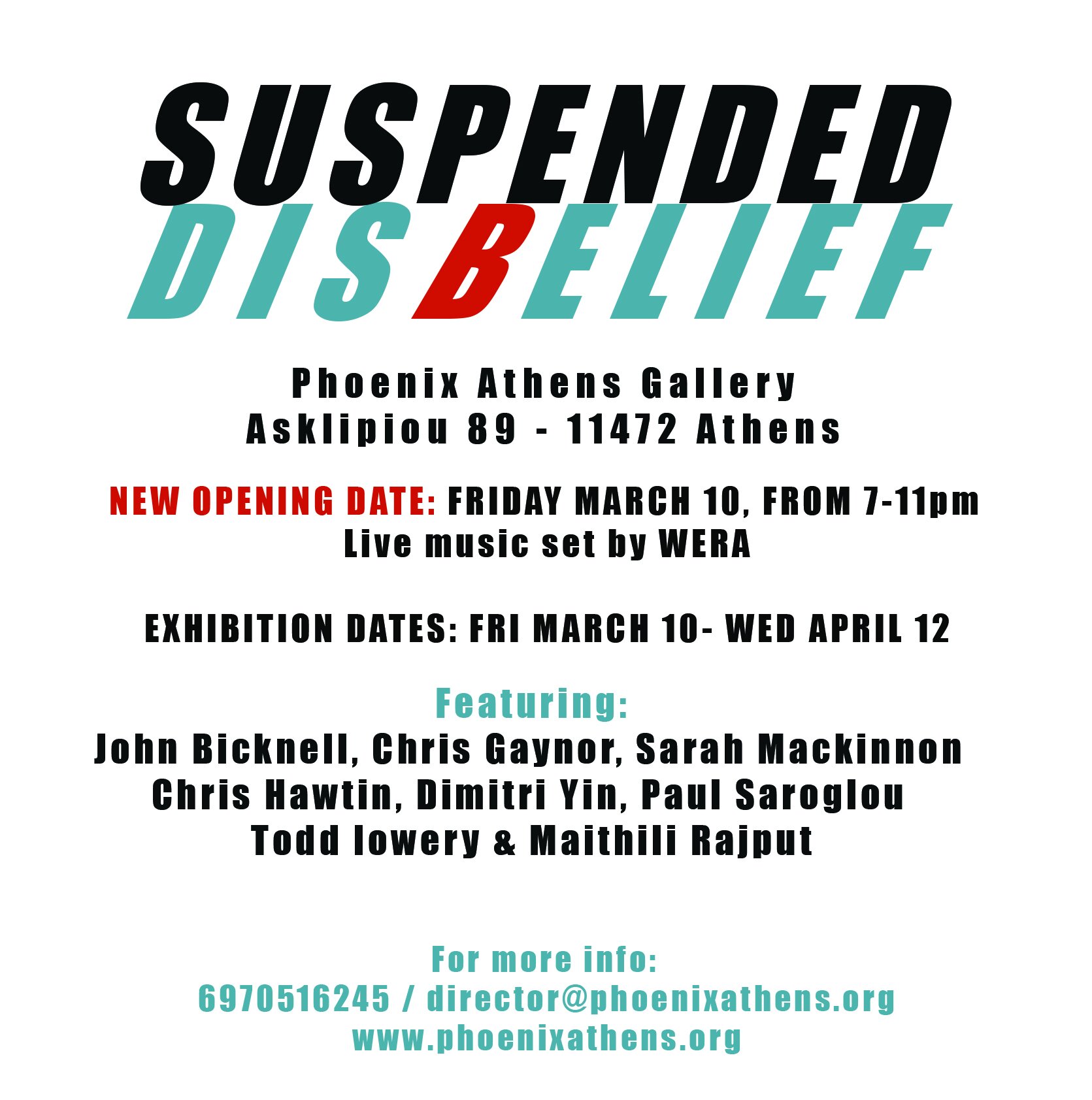 "Suspended Disbelief" Group Show