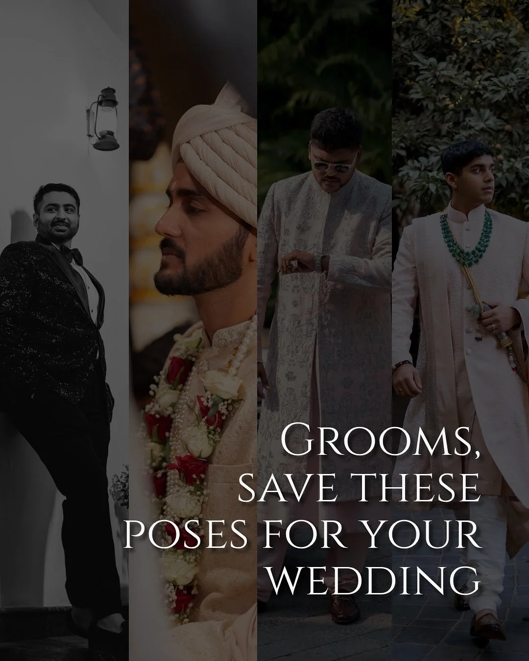 Save them right now so you don&rsquo;t regret later 😉

#PapertalesStudio #PapertalesGroom #GroomPoses
#WeddingDiaries #GroomToBe #WeddingPhotography
#IndianWeddings 

[Poses, Groom poses, photoshoot poses, Poses with squad, tips to pose, posing]
