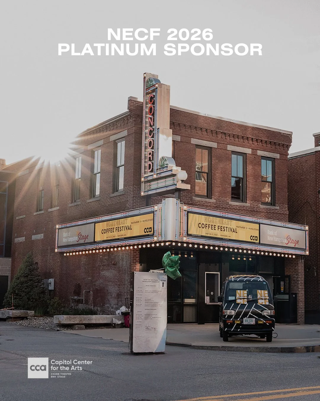 Let's show our appreciation for Capitol Center for the Arts in Concord, NH for being a Platinum Sponsor of the 2026 Northeast Coffee Festival and providing their @bnh_stage venue to host our workshops each year!⁠
⁠
Their partnership helps us bring ev
