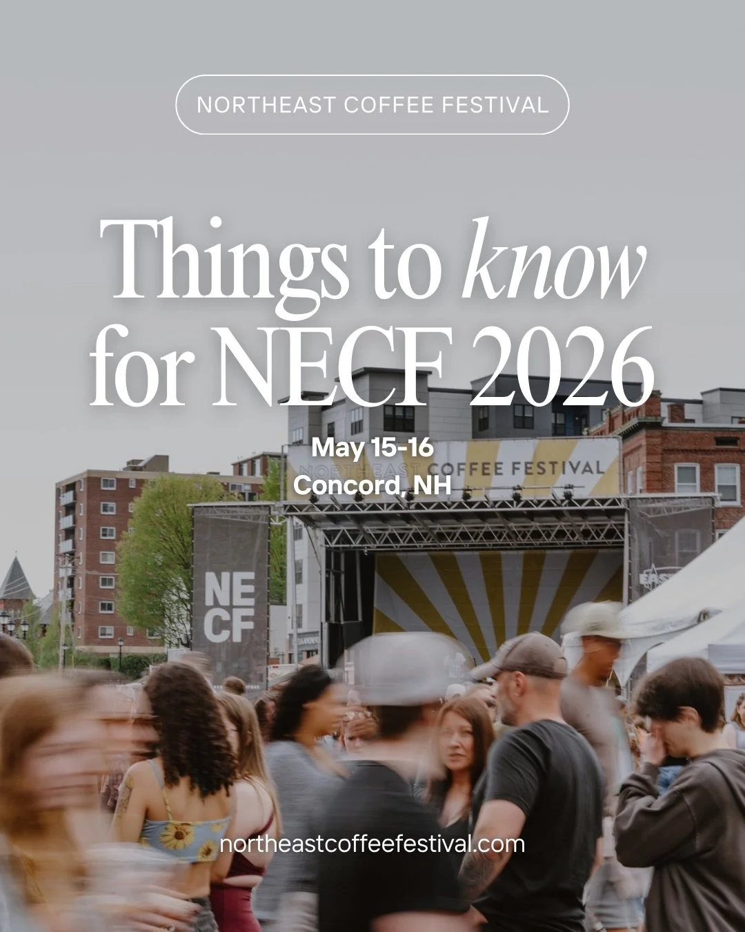 Your one stop shop for all the main things you need to know about the Northeast Coffee Festival this weekend! ☕️ For more details such as the Live Music schedule, Vendors, and the Workshop Schedule, visit our website northeastcoffeefestival.com.⁠
⁠
I
