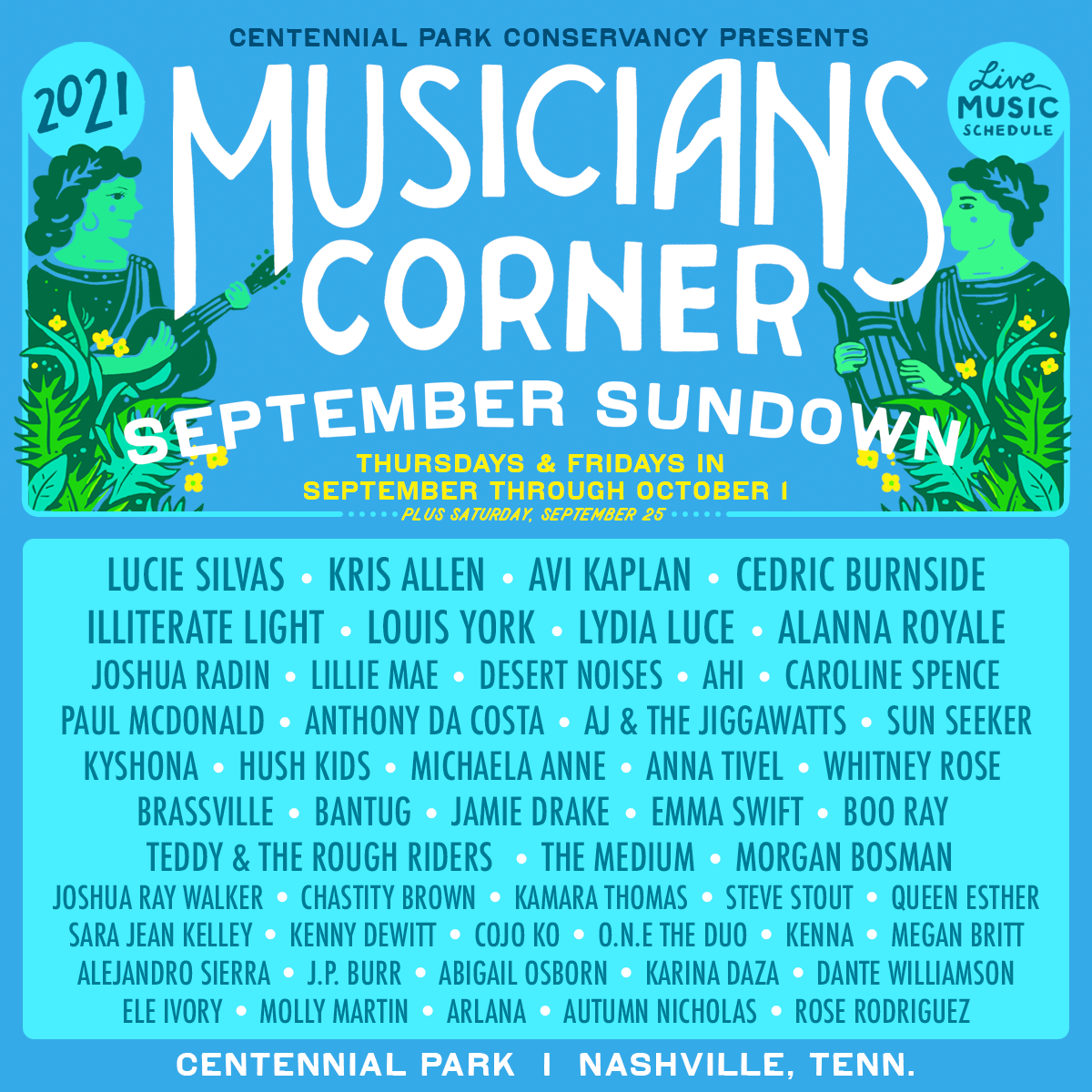 MUSICIANS CORNER ANNOUNCES SEPTEMBER SUNDOWN LINEUP