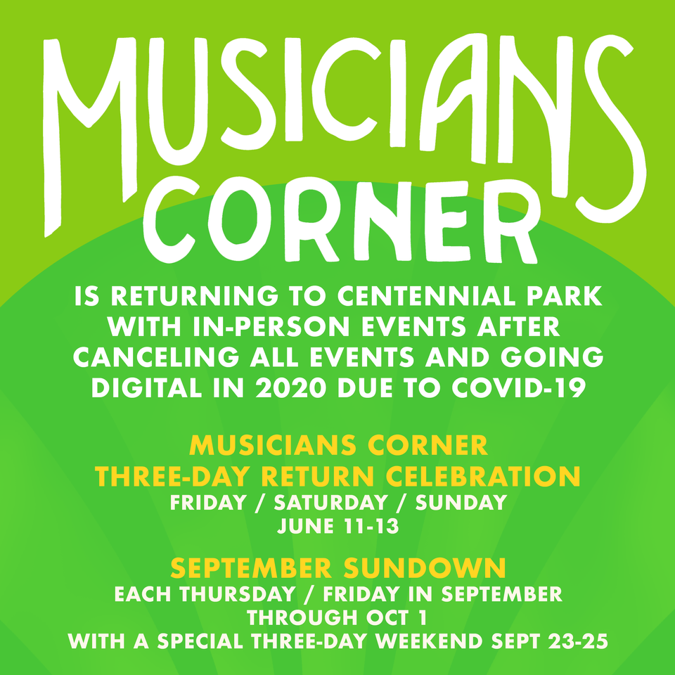 MUSICIANS CORNER 2021 IN-PERSON EVENTS