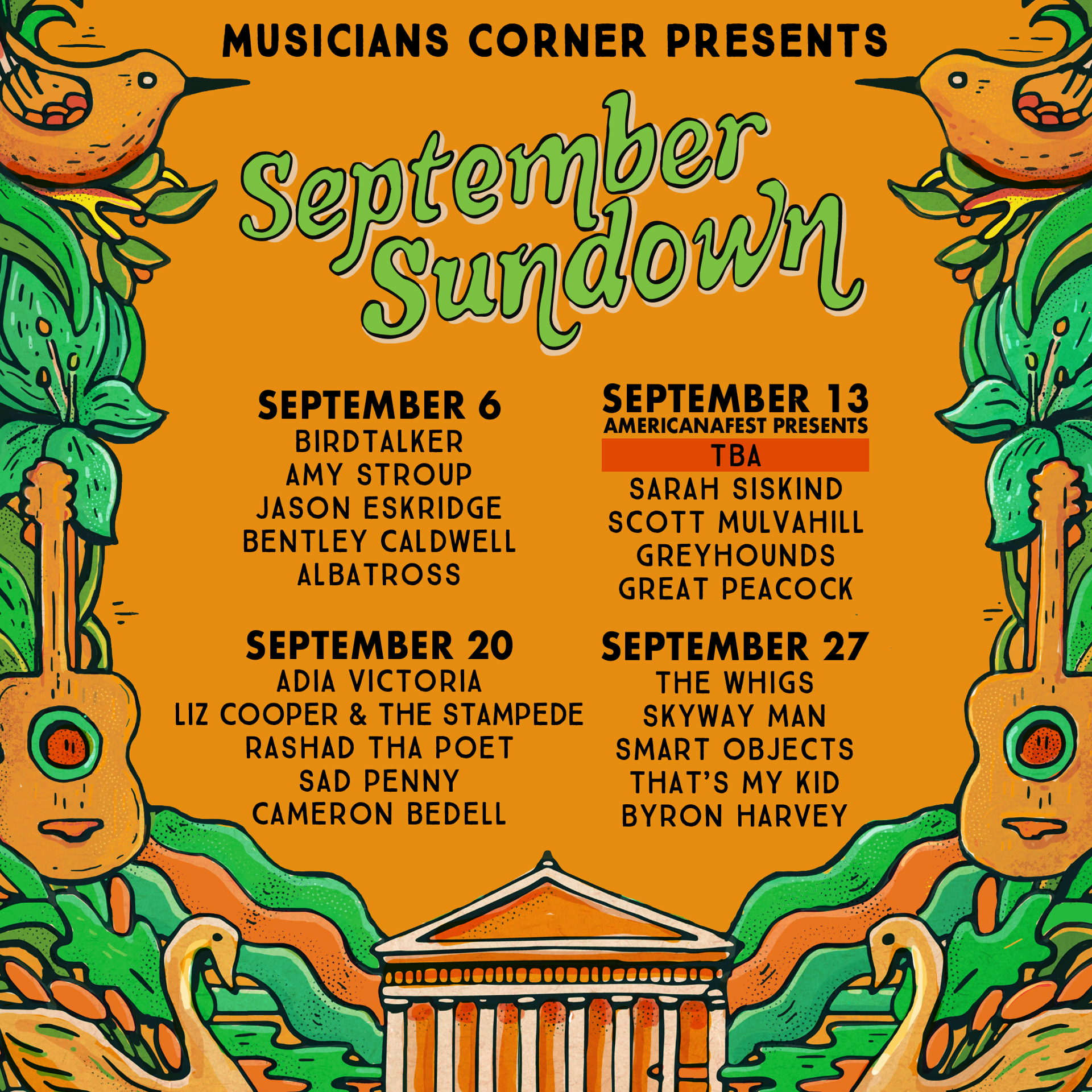 MUSICIANS CORNER ANNOUNCES NEW SERIES SEPTEMBER SUNDOWN!