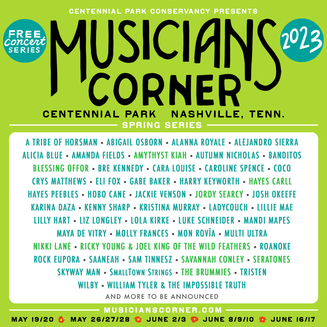 Centennial Park Conservancy Announces Spring Lineup for Musicians Corner