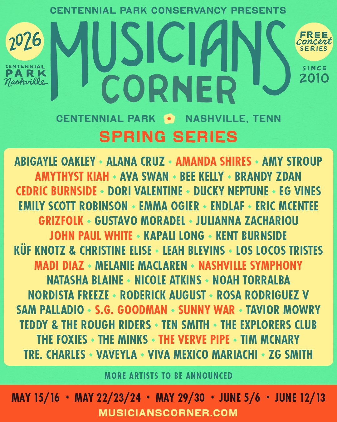Spring Lineup Announced for 17th Year of Musicians Corner | Musicians ...
