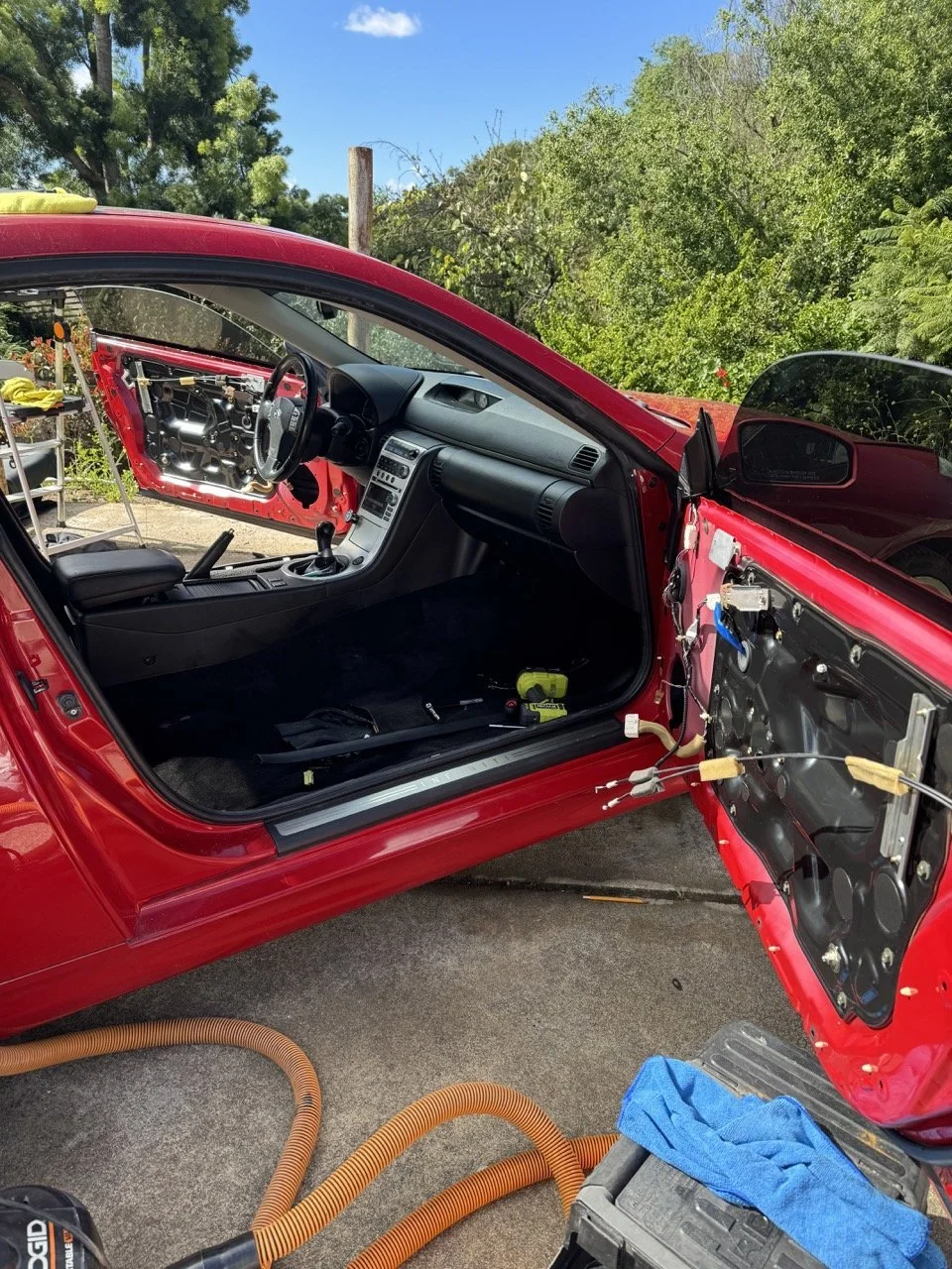 Interior restoration deep clean of Infiniti G35 sedan