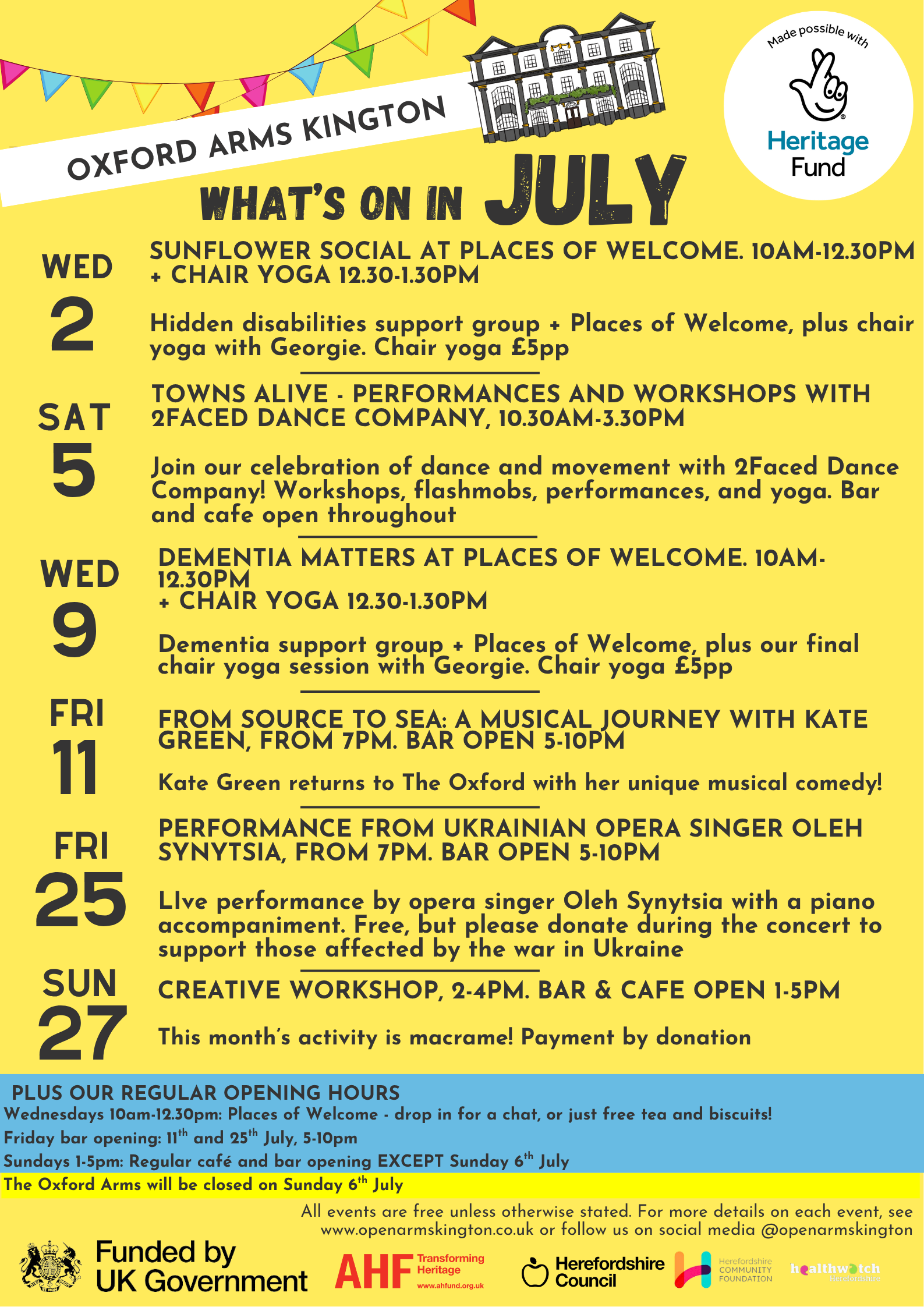 What's on in July