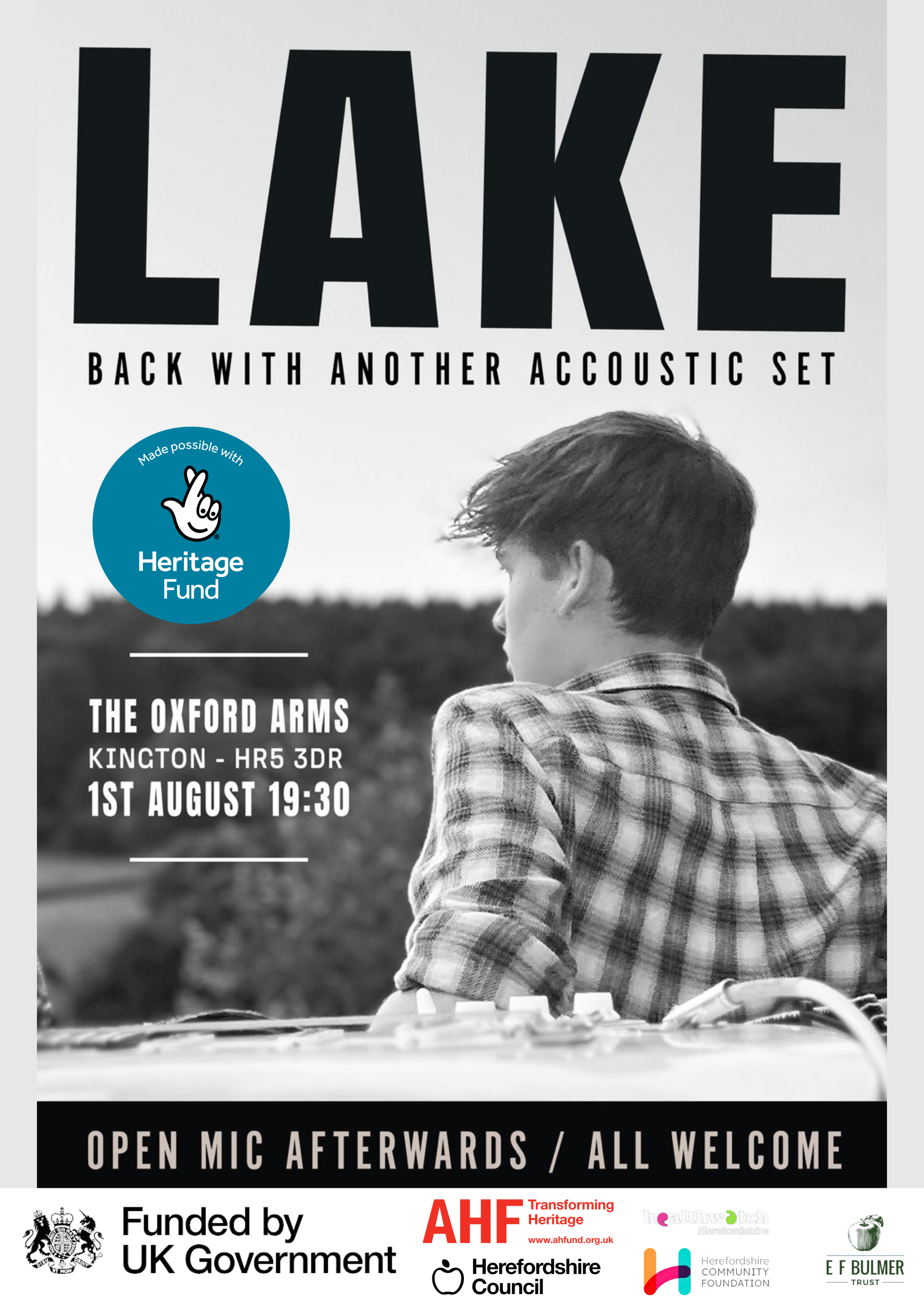 Live music from Lake, plus food from Lockdown Dhaba