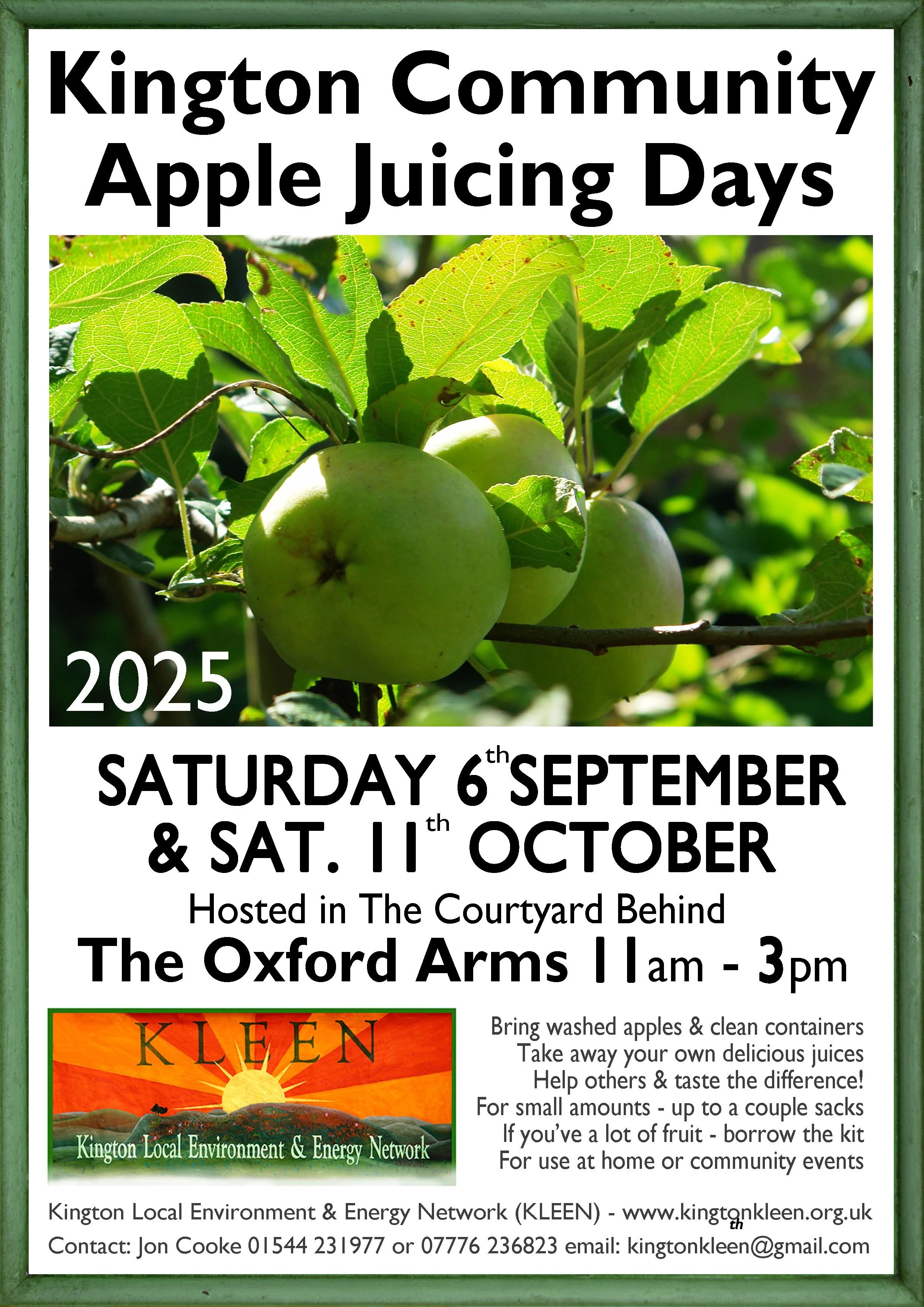 Community Apple Pressing with KLEEN