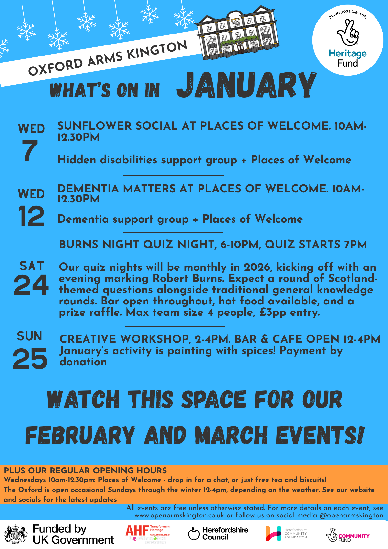What's on in January