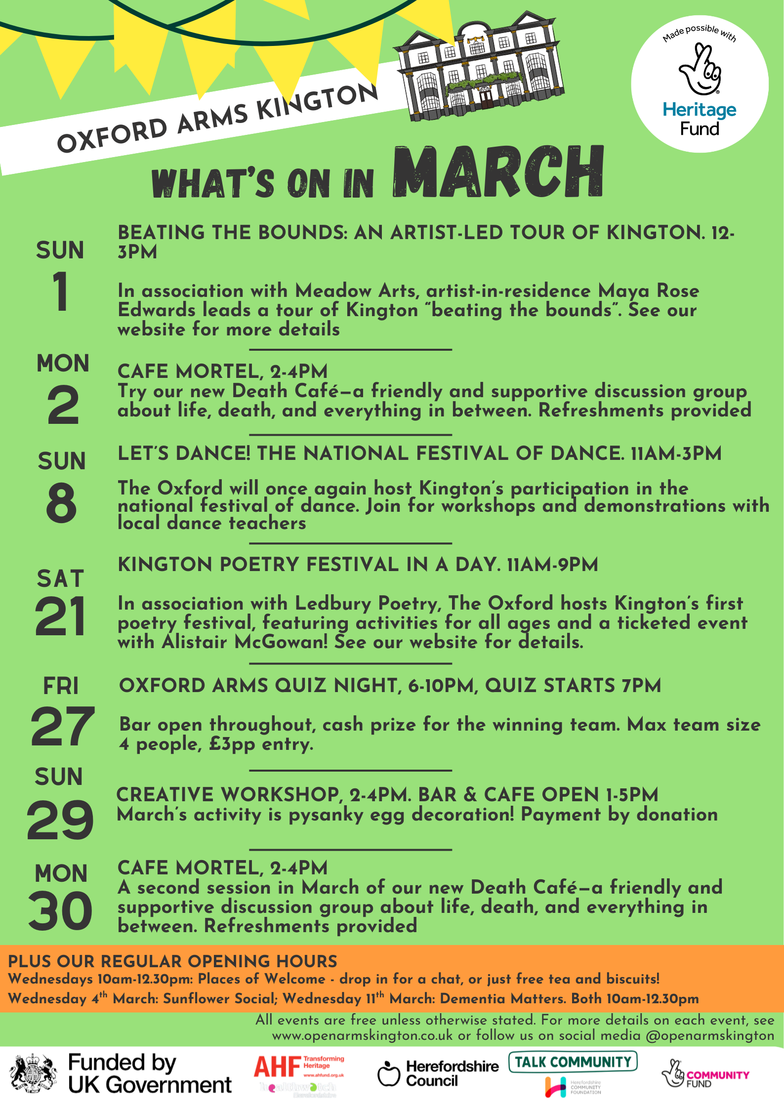 What's on in March