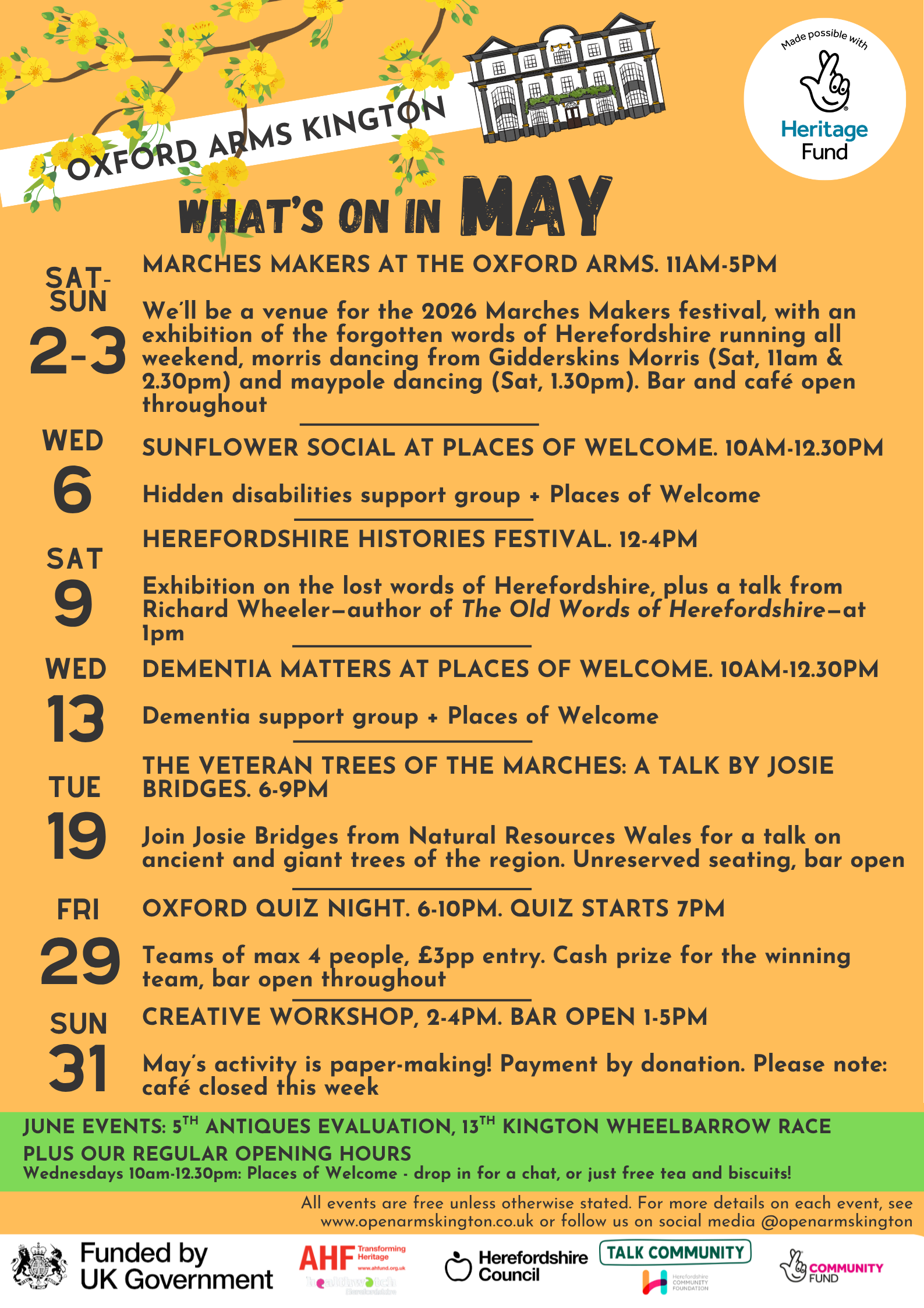 What's on in May