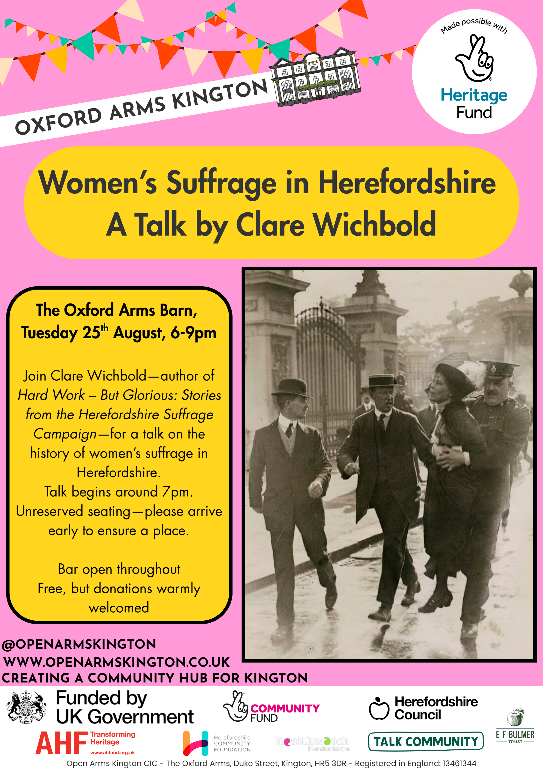 Women's Suffrage in Herefordshire - A Talk by Clare Wichhold