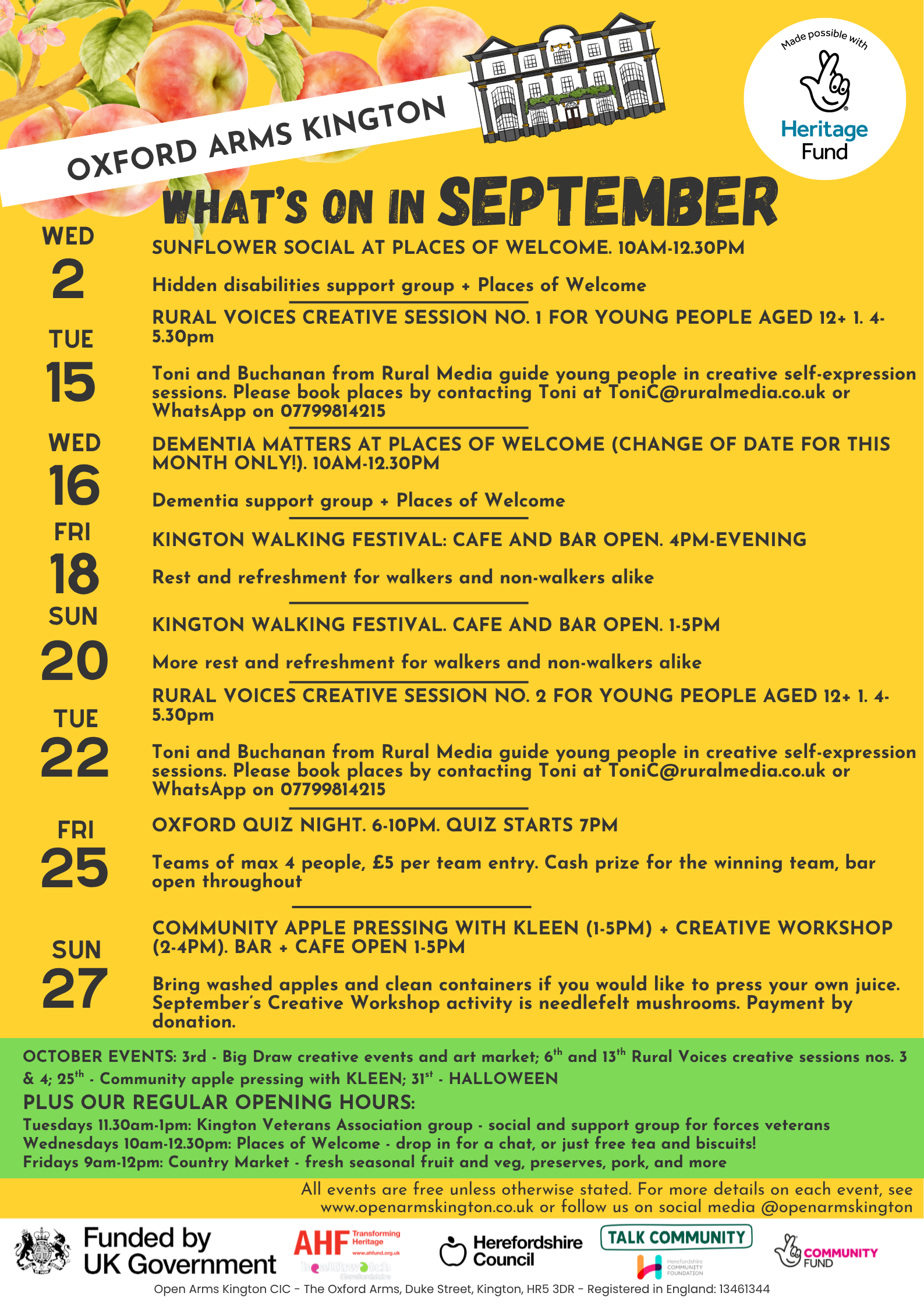 What's on in September
