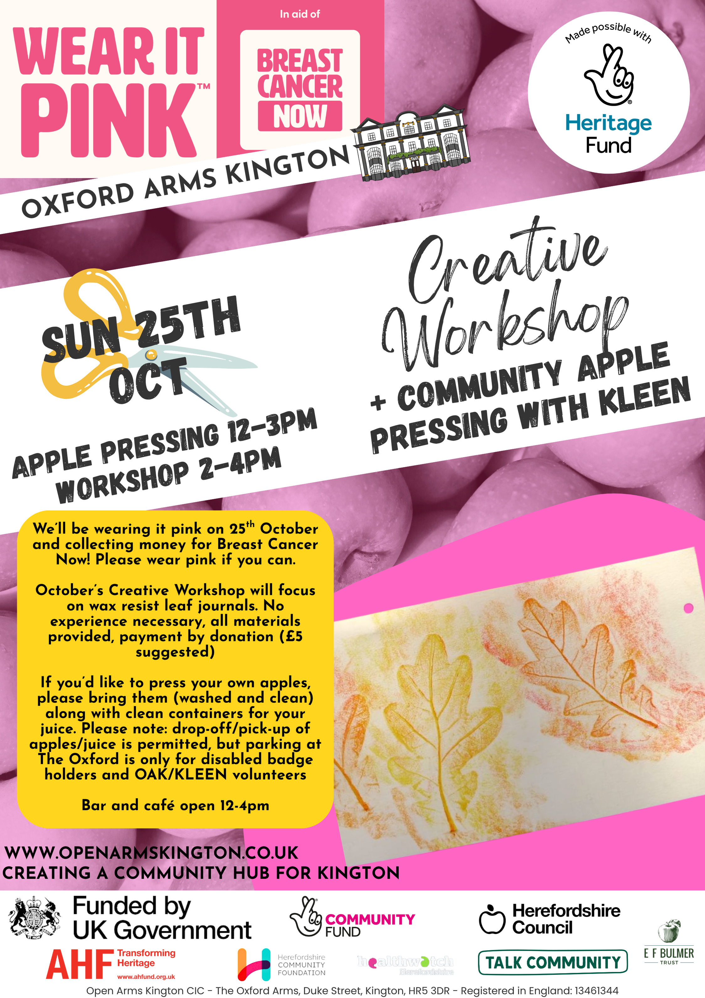 Creative Workshop + Community Apple Pressing with KLEEN