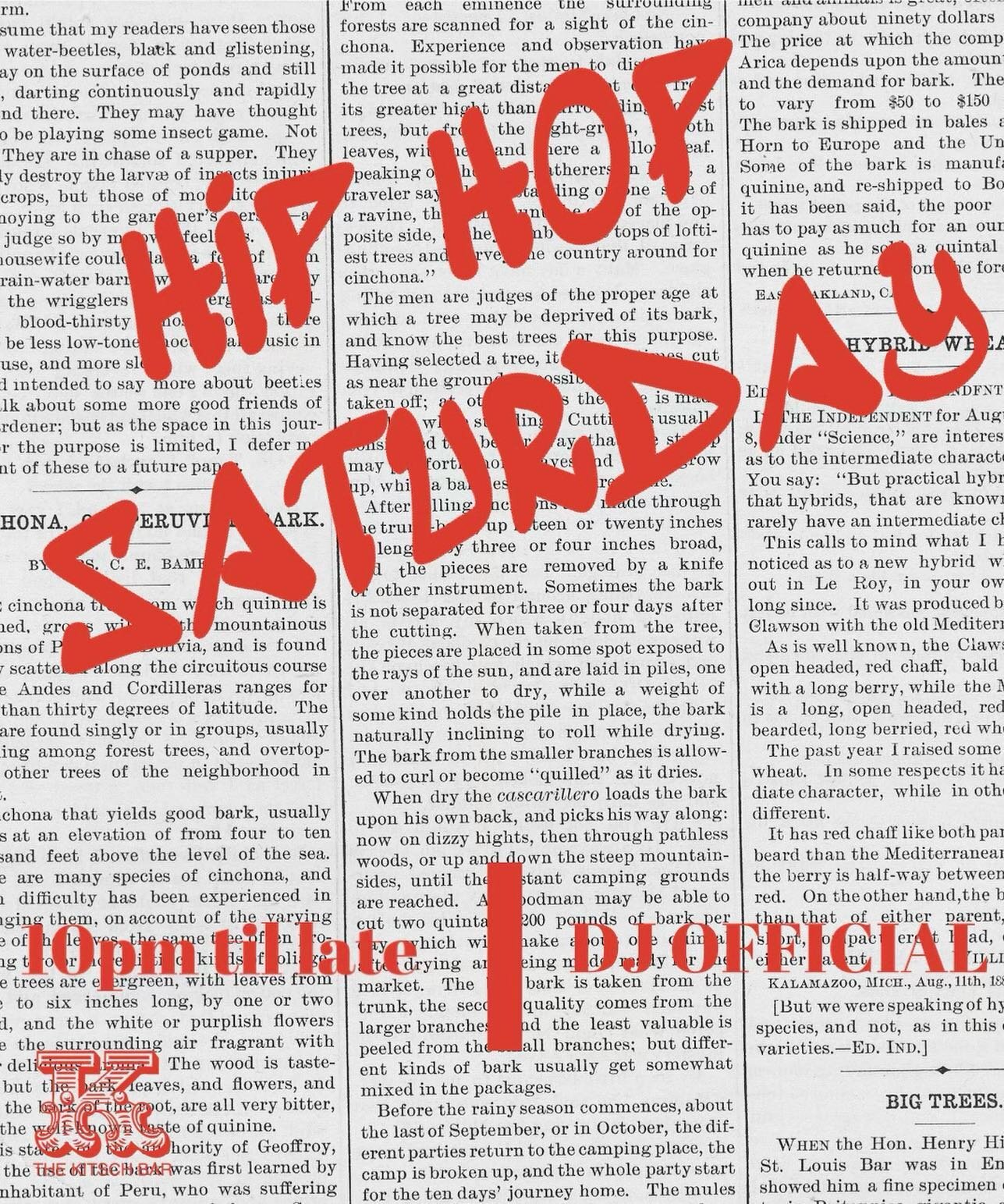 Join us for hip hop this Saturday night from 10pm til close with @officialthedj