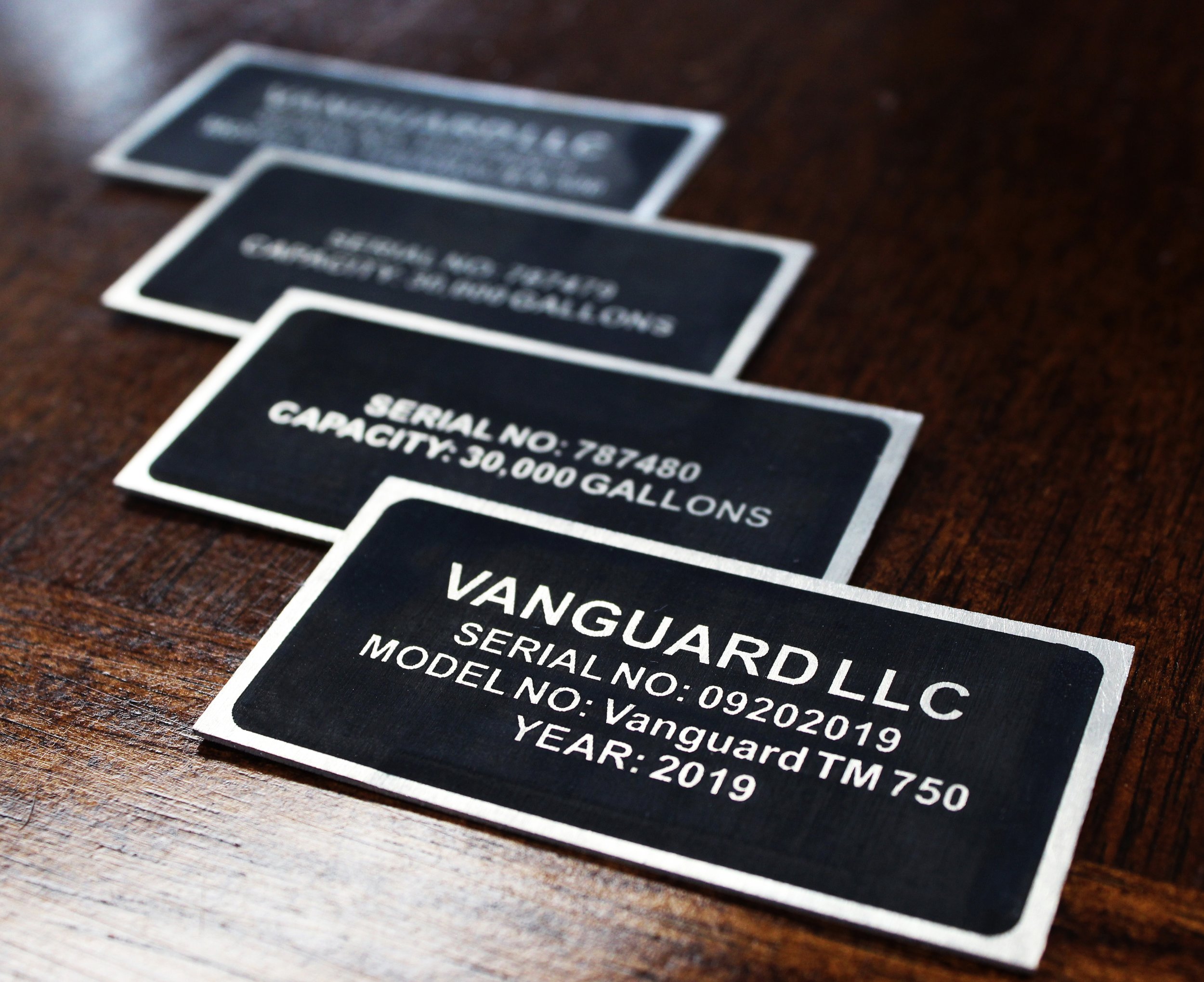 personal tags for machine parts? No problem.