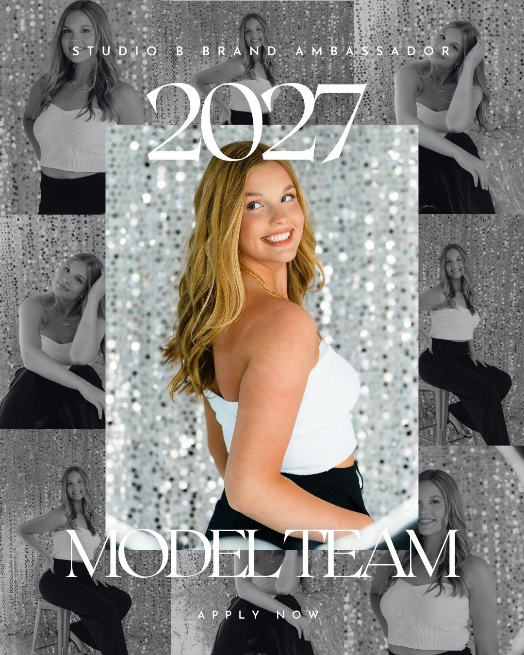 Now's the chance to apply to be part of our 2027 Model Team! If you know a high school junior who would love to represent Studio B Seniors, make sure they see the link in our bio!

#seniorpictures #studiobportraits #studiobseniors #studiobgirls #moda