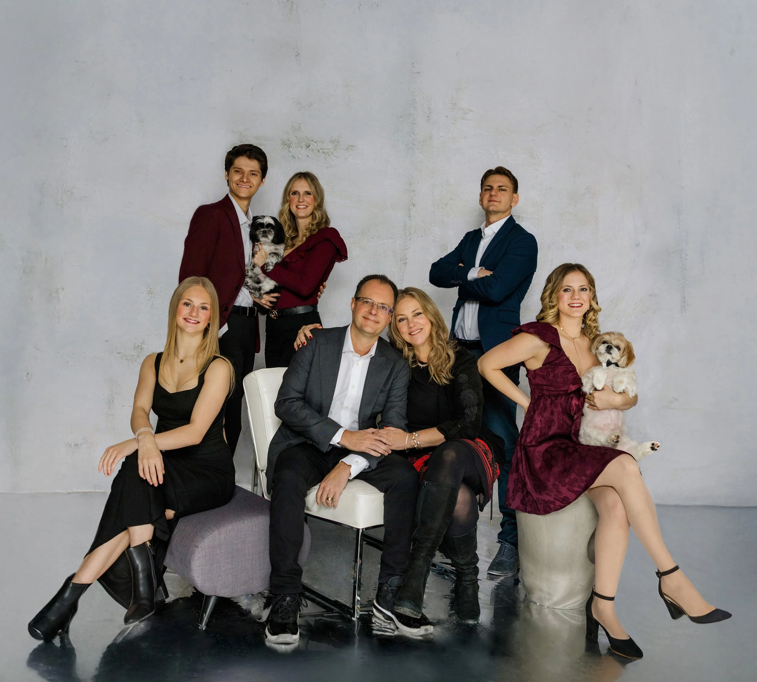 Holiday Style Guide: Black, White &amp; Burgundy for the Whole Family