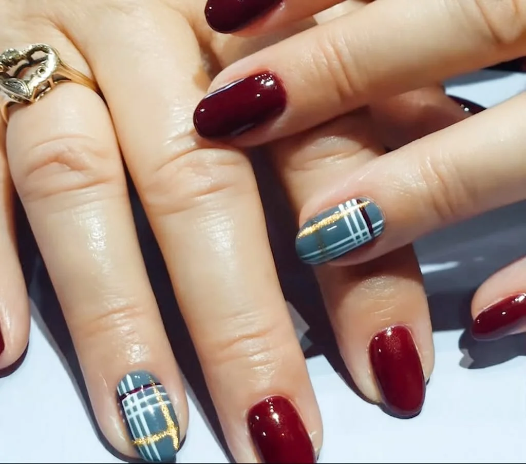 It&rsquo;s Plaid Season ✨
-
Luminary over natural nails with a fun pop of nail art! &hearts;️
-
Nails by: @mynailgoddess_amanda