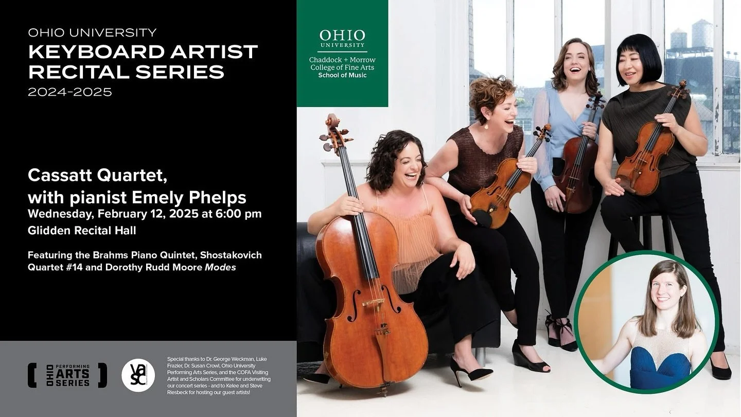 Such a joy to be at @ohiouniversityschoolofmusic today!! We had an amazing afternoon playing an open rehearsal and working on sonatas with wonderful piano students in @emelypianist&rsquo;s terrific accompanying class. Tonight at 6pm, we&rsquo;re play