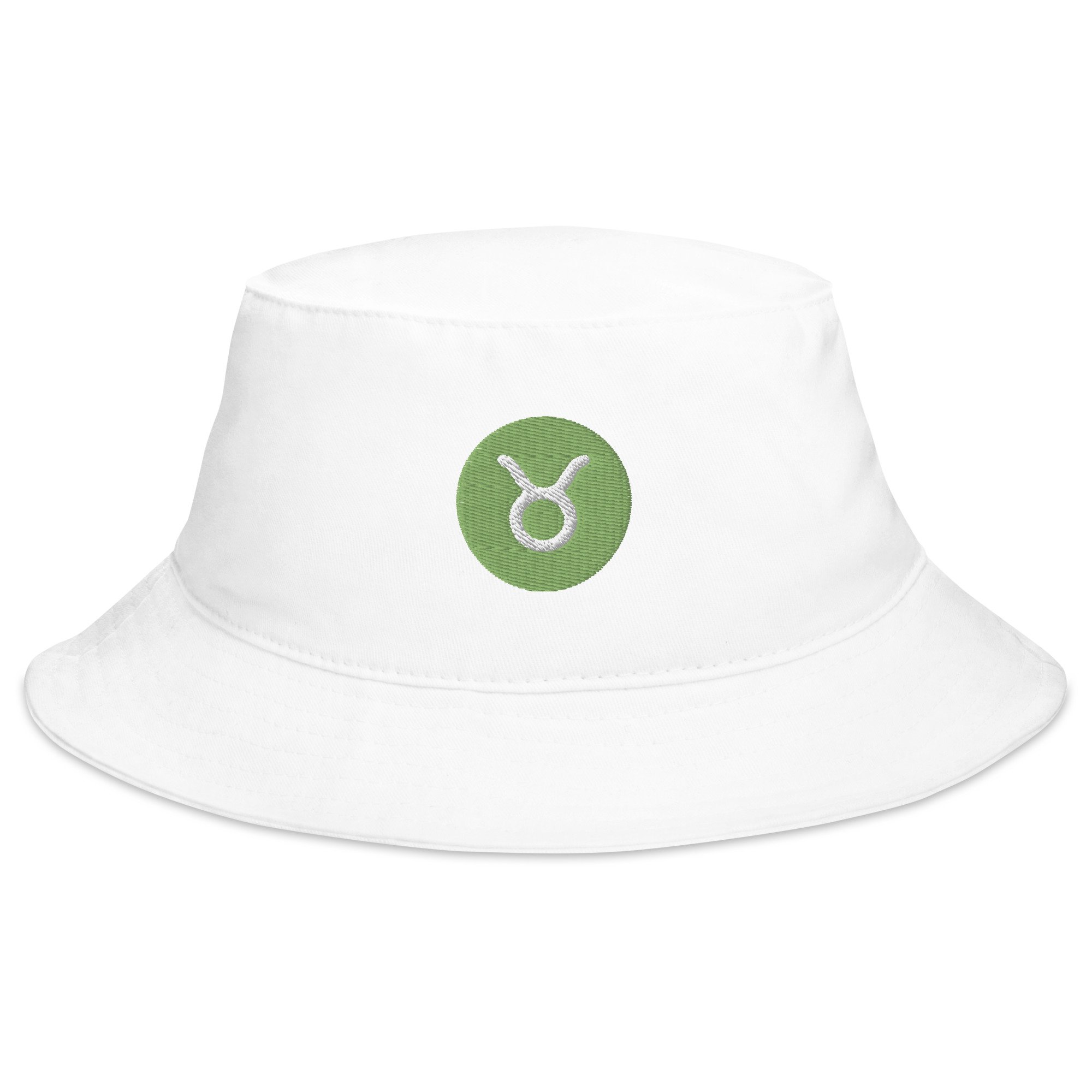 Taurus Symbol Bucket Hat (in white)
