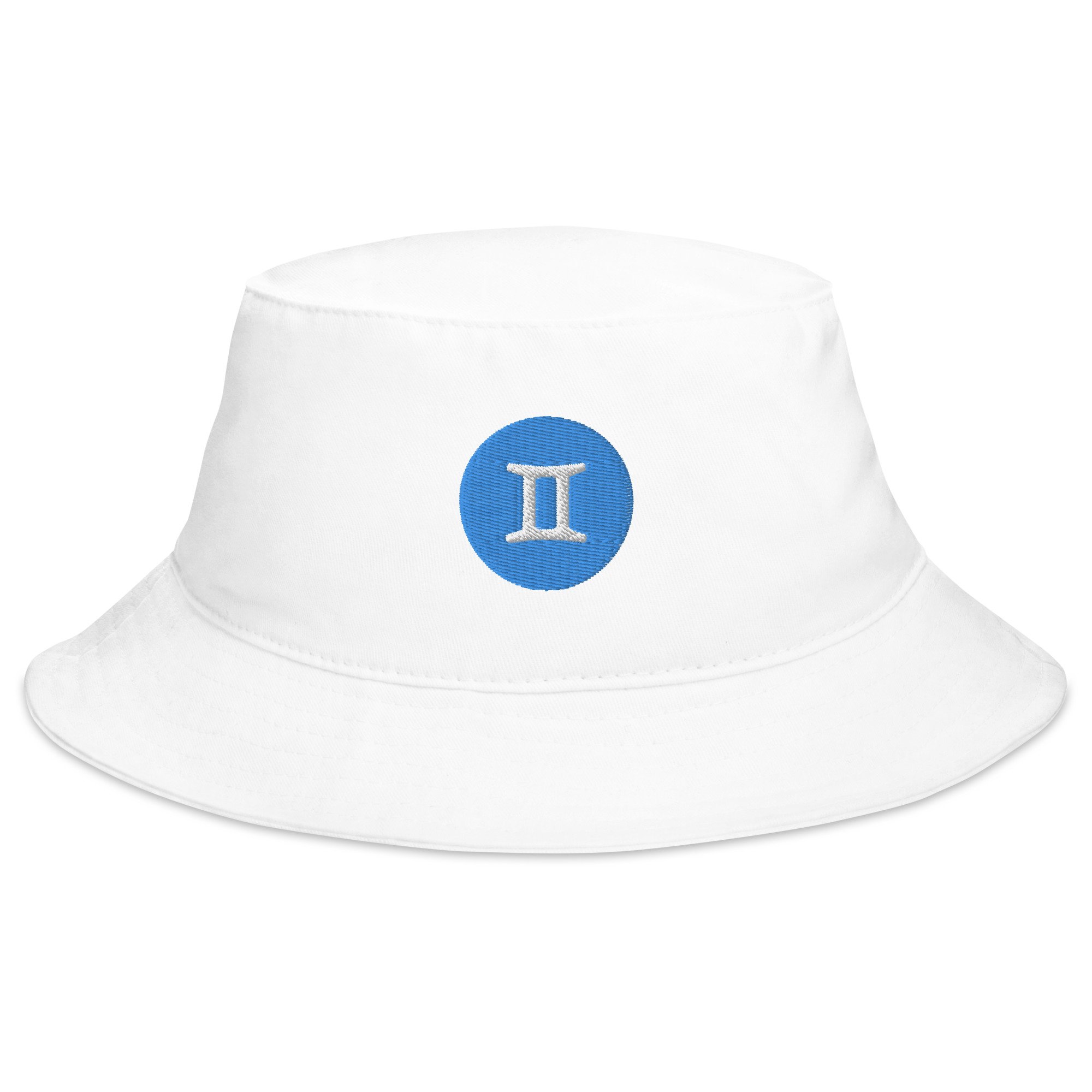 Gemini Symbol Bucket Hat (in white)