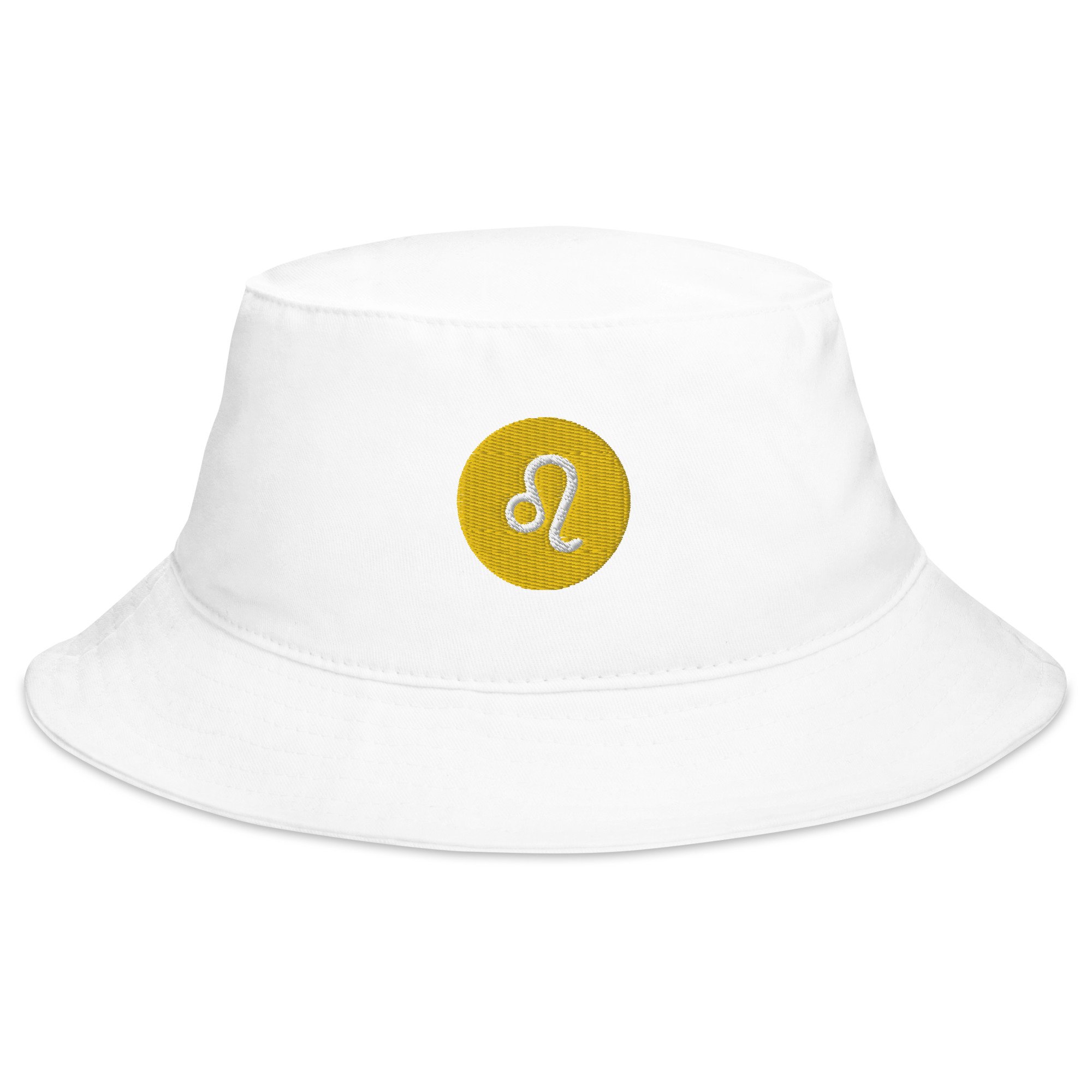 Leo Symbol Bucket Hat (in white)