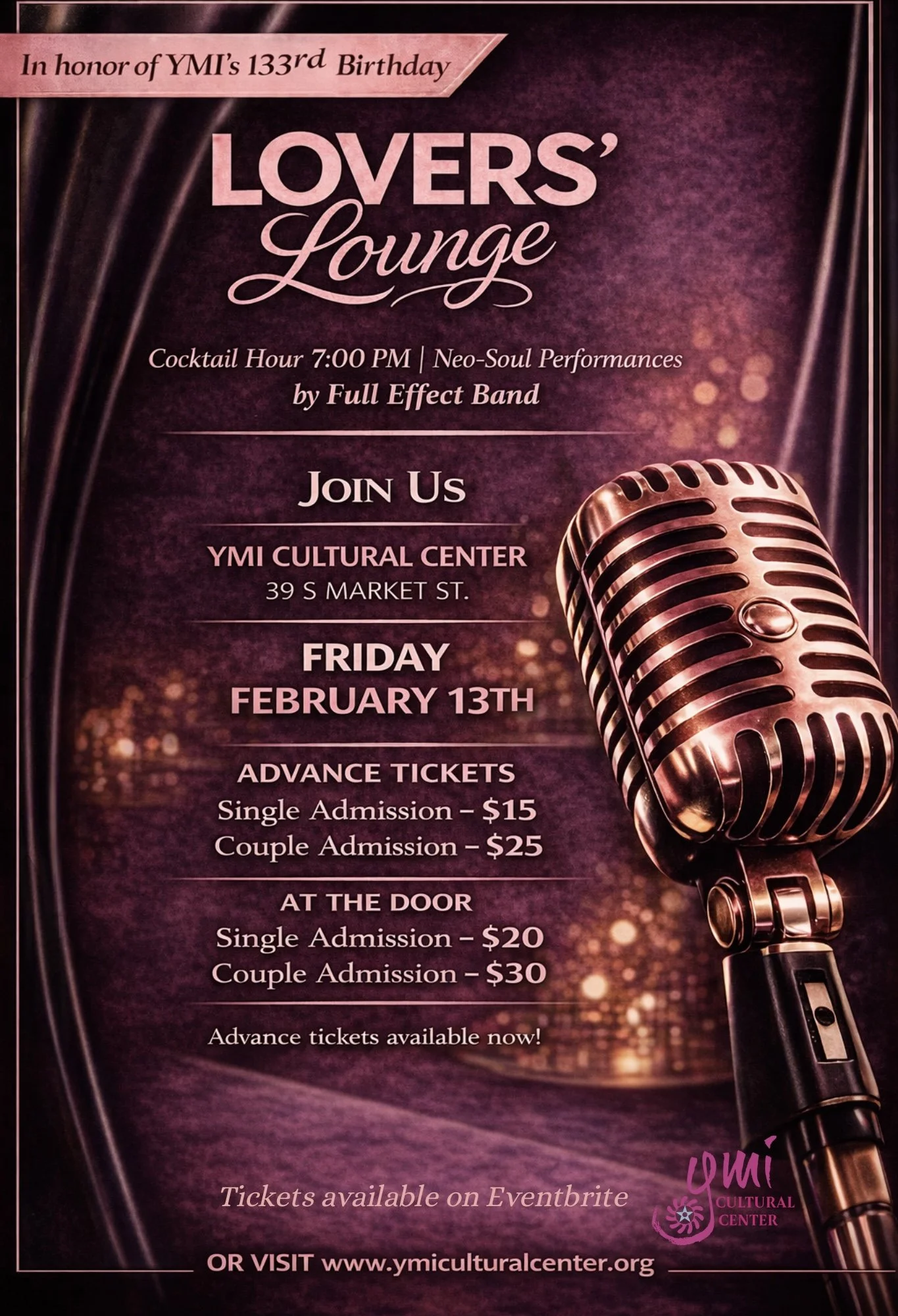 YMI’s 133rd Birthday: Lovers’ Lounge