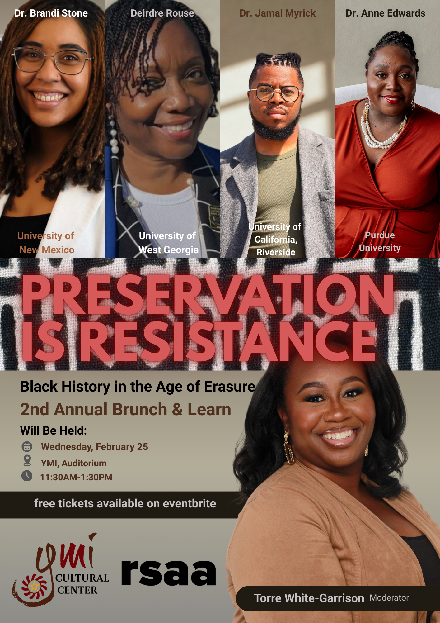 Preservation is Resistance: Black History in the Age of Erasure-2nd Annual Brunch & Lern