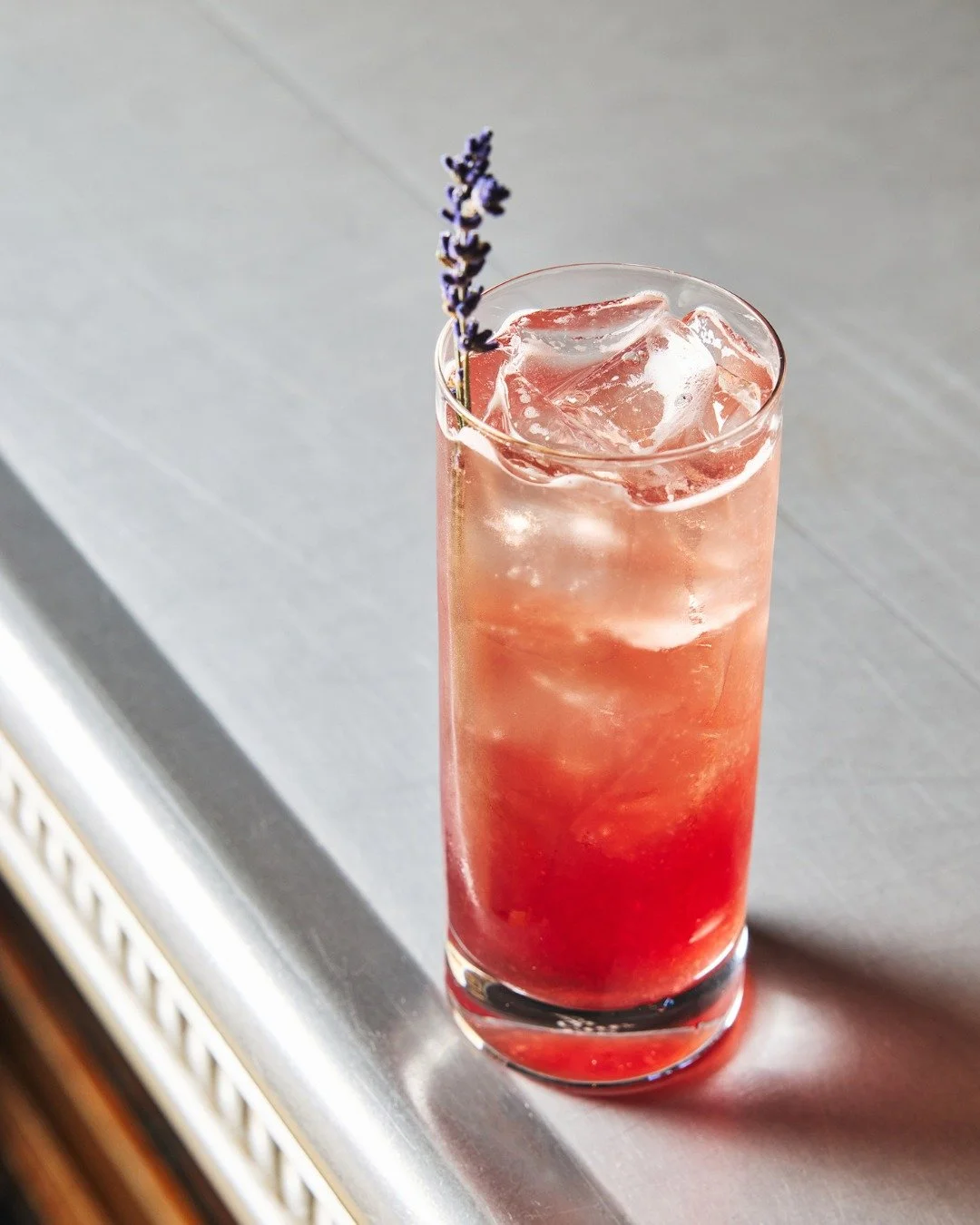 Champs de Lavande: Lavender Infused Vodka, St. Germain, Cassis, Lemon &amp; Soda.

📸 @briansamuelsphotography