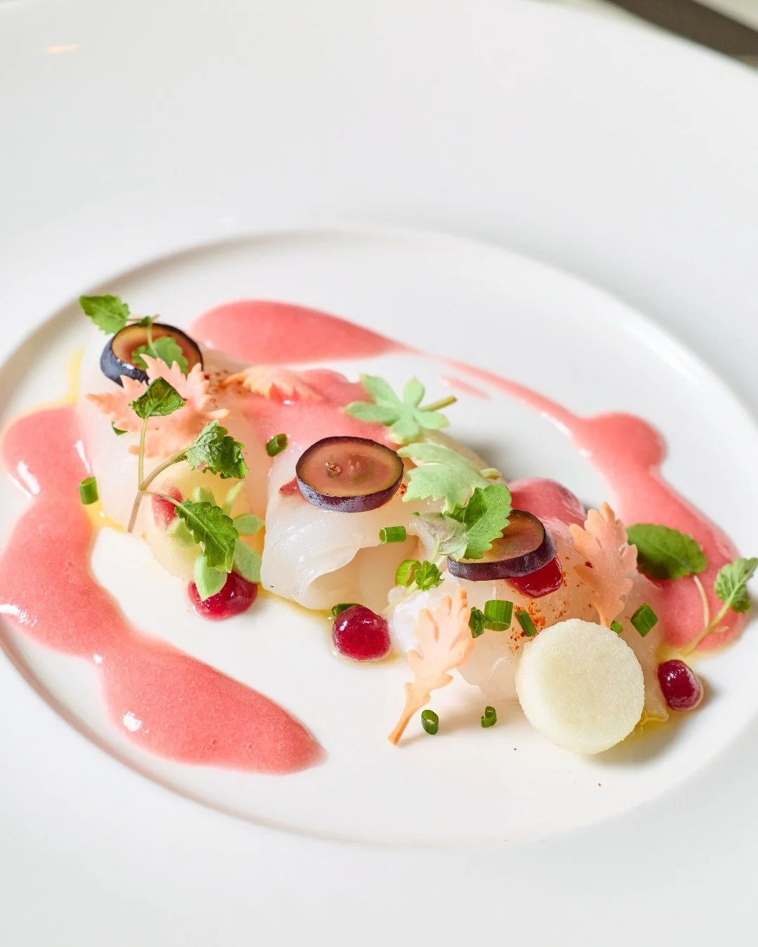 Halibut Crudo | apple, grape, autumn tuile

Available daily on Chef's Tasting Menu

📸 @briansamuelsphotography