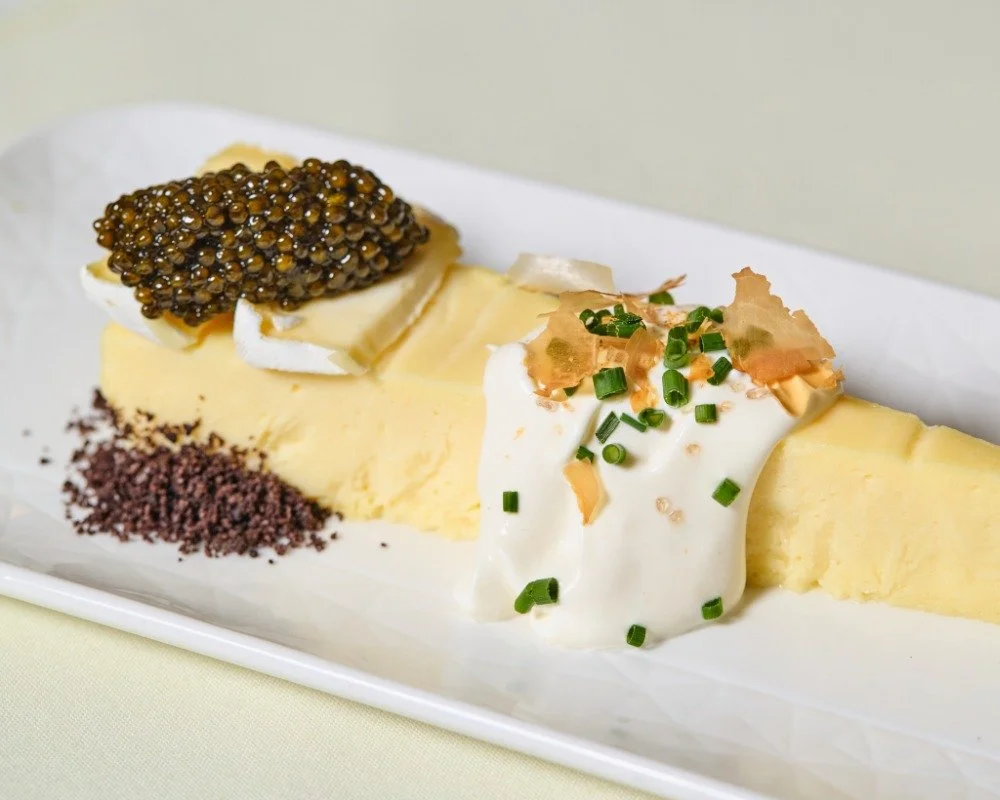 Indulge in our Fromager d'Affinois Cheese Cake, the perfect start to any meal.

📸 @briansamuelsphotography