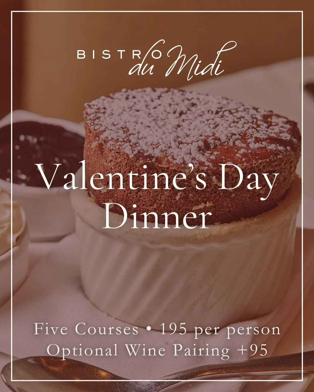 Celebrate Valentine&rsquo;s Day with us 🥂 Indulge in a thoughtfully crafted five-course tasting menu from Chef Partner Robert Sisca and Executive Pastry Chef Tab Volpe, complemented by luxurious champagne selections and wine pairings curated by Beve