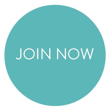 A teal circle with white text saying 'JOIN NOW' in the center.