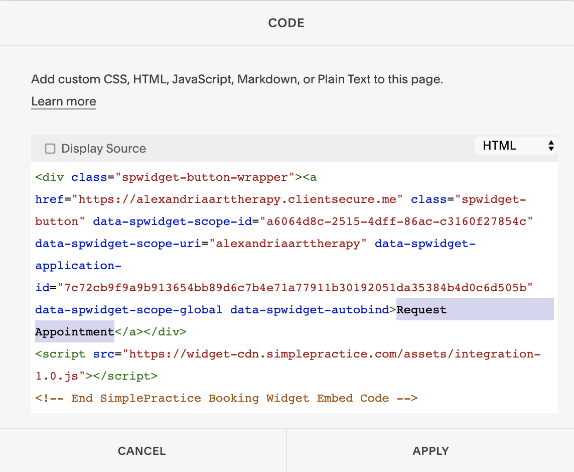how-to-style-your-simple-practice-booking-widget-on-squarespace