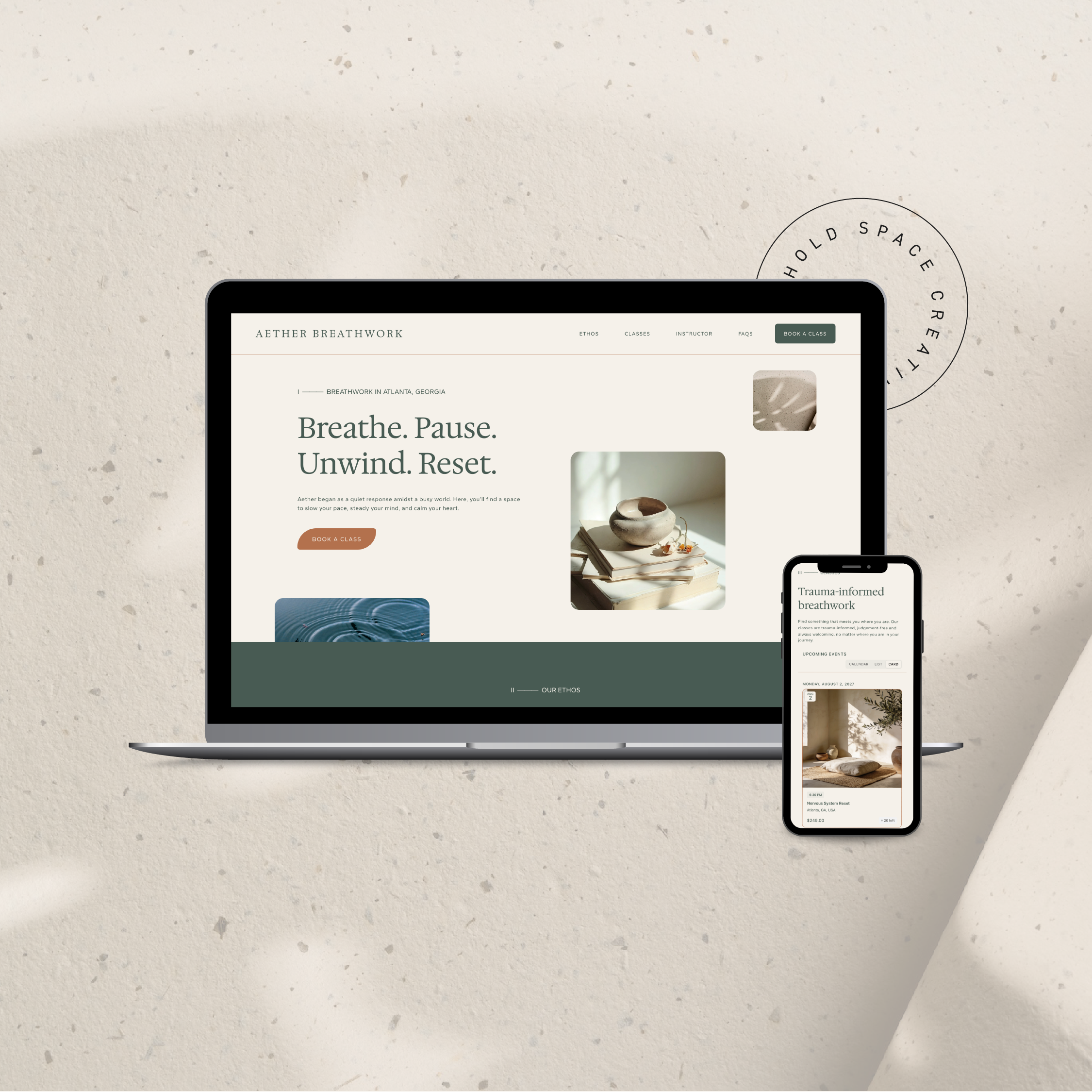New Mini Site Template for Wellness Studios: Aether