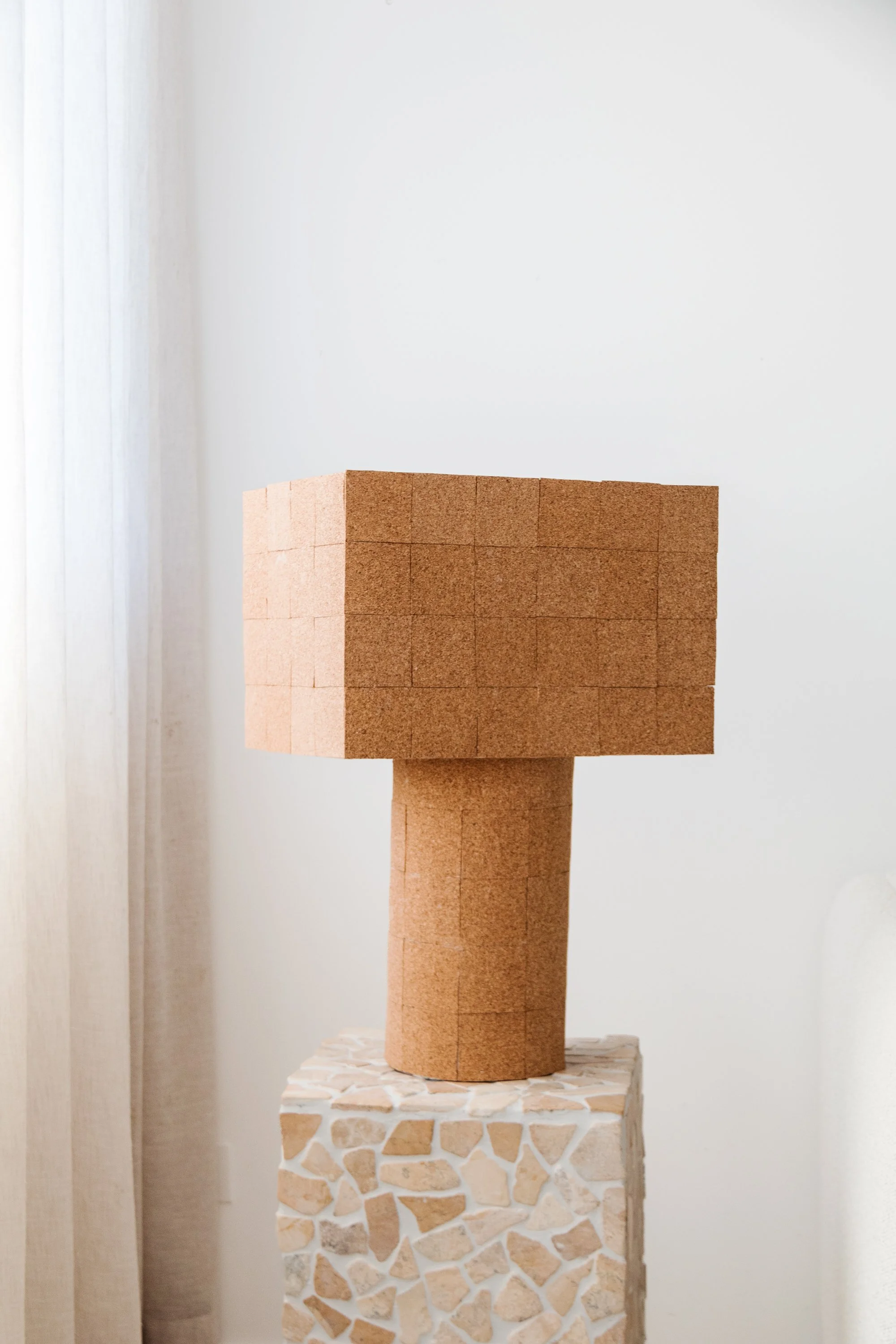 Making A Checker Cork Lamp — Smor Home